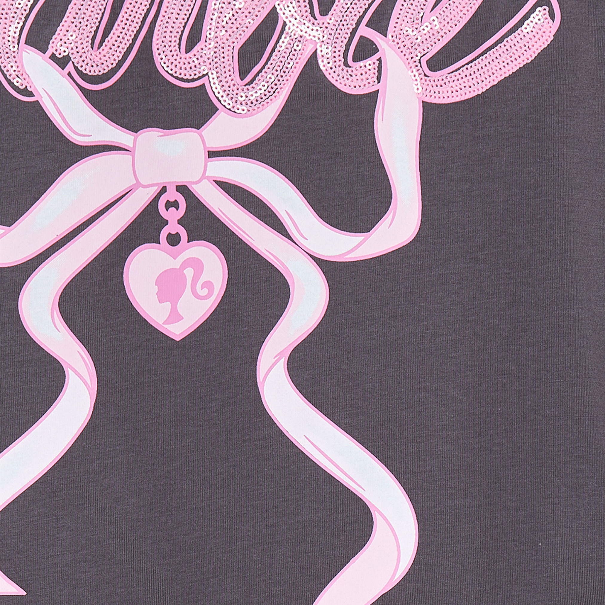 تيشيرت بياقة ضيقة وأكمام قصيرة وتزيينات باربي-girls-clothing-tshirts-image-5