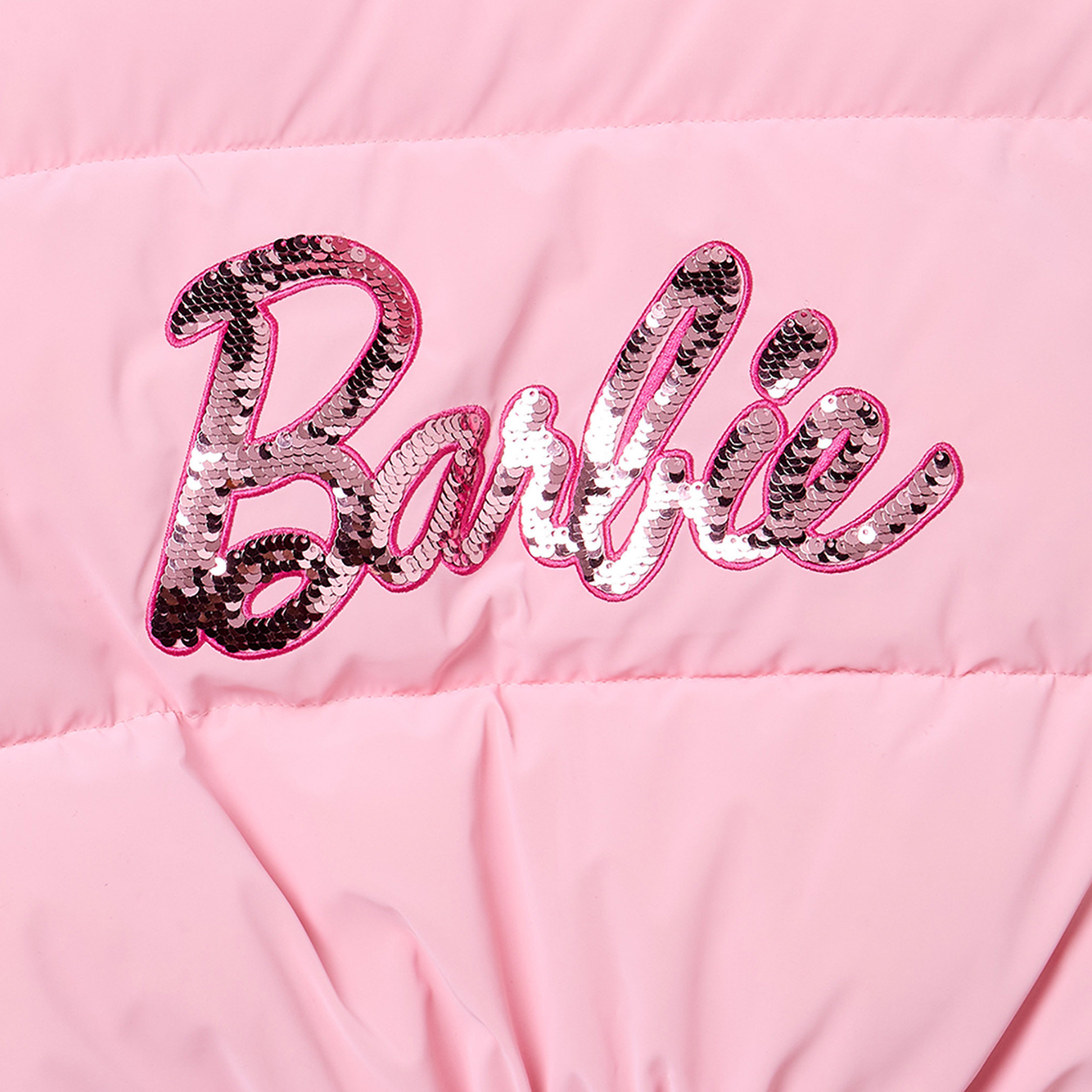 جاكيت بقبعة وتطريز شعار باربي-girls-clothing-winterwear-jacketsandcoats-image-7