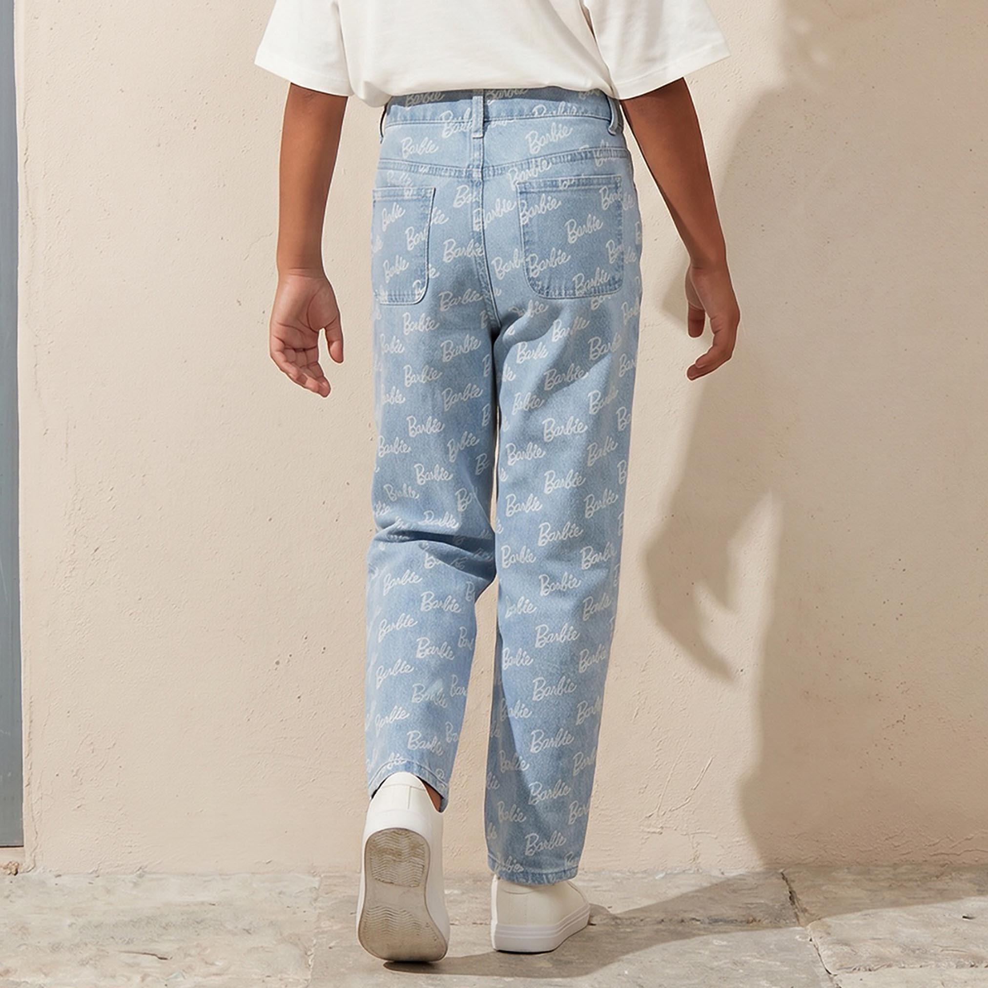 Barbie Print Jeans with Pockets-baby-boys-clothing-bottoms-jeans-image-3
