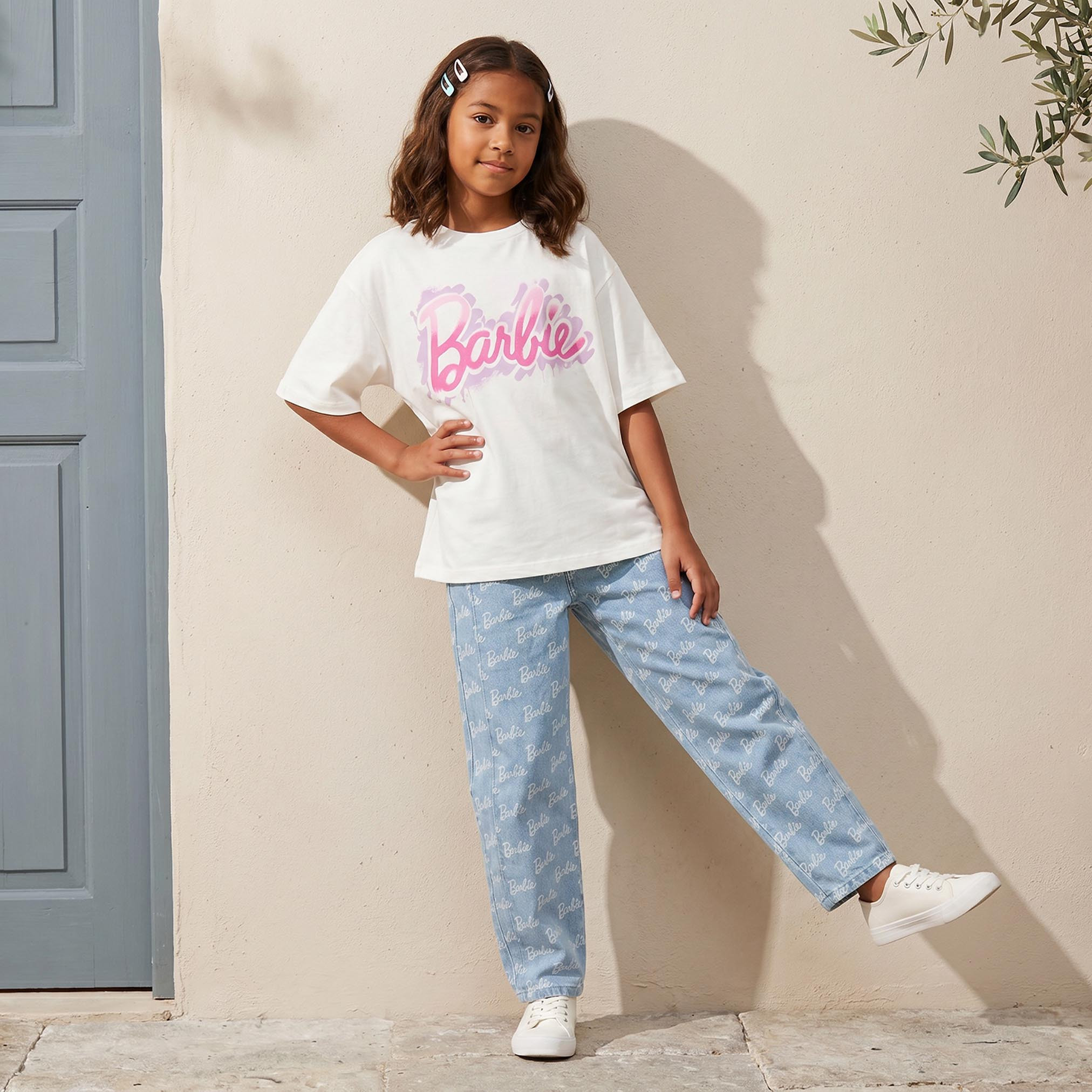 Barbie Print Jeans with Pockets-baby-boys-clothing-bottoms-jeans-image-5