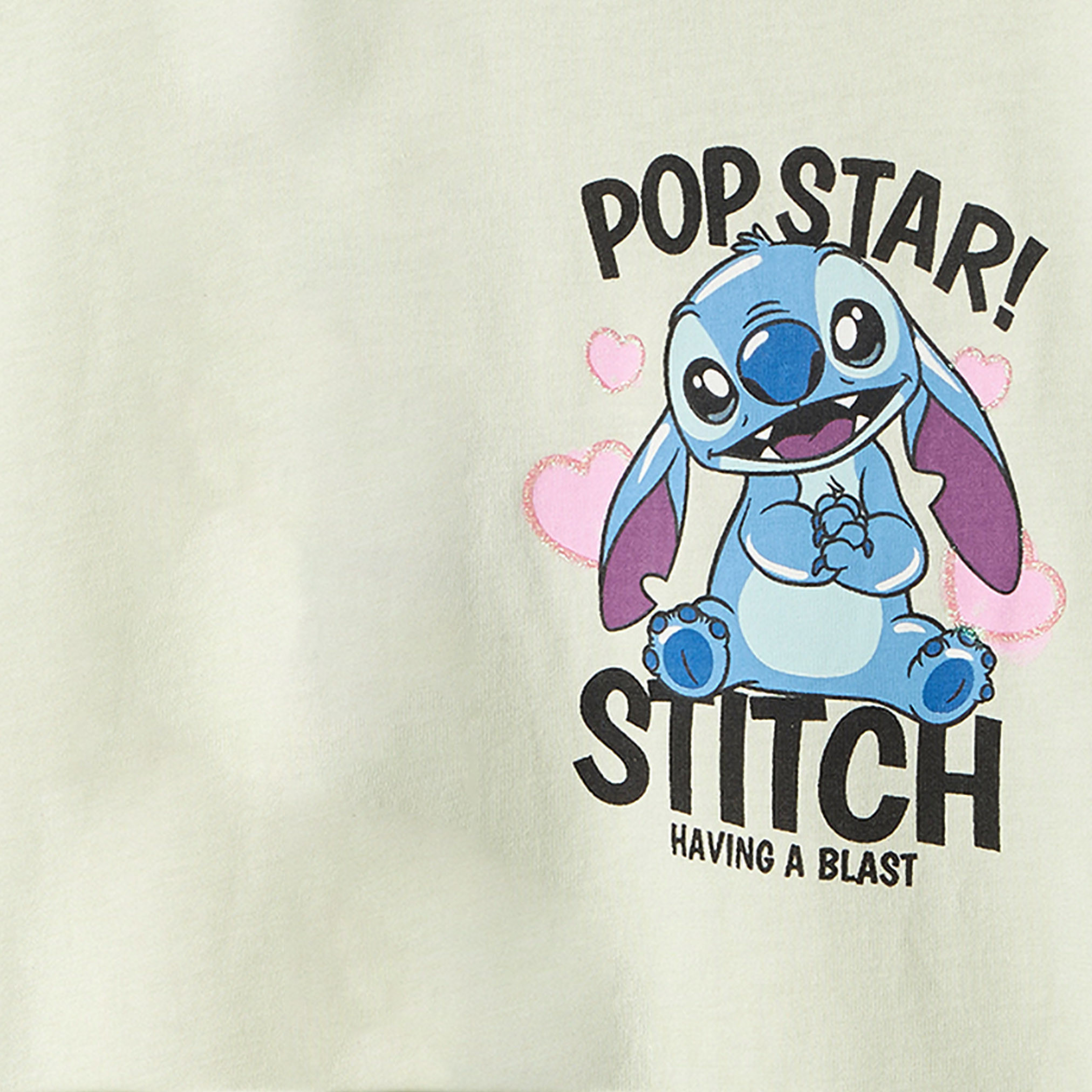 Disney Crew Neck Short Sleeves T-shirt with Stitch Print-girls-clothing-tshirts-image-4
