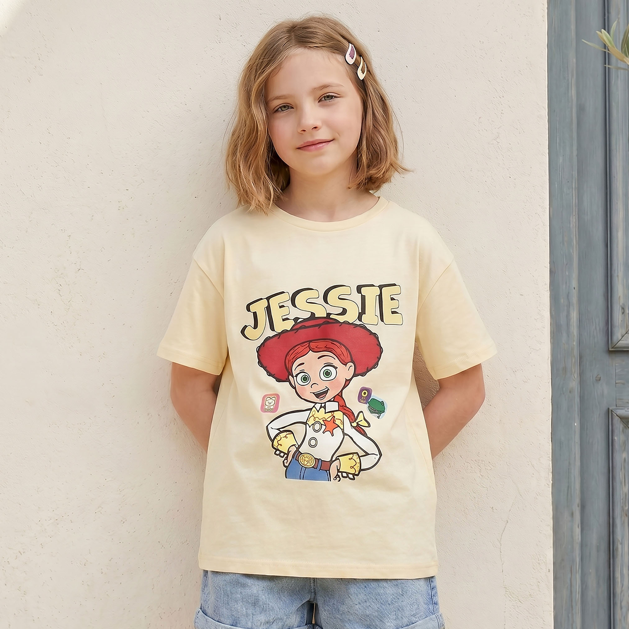 Disney Crew Neck Short Sleeves T-shirt with Toy Story Jessie Print-girls-clothing-tshirts-image-1