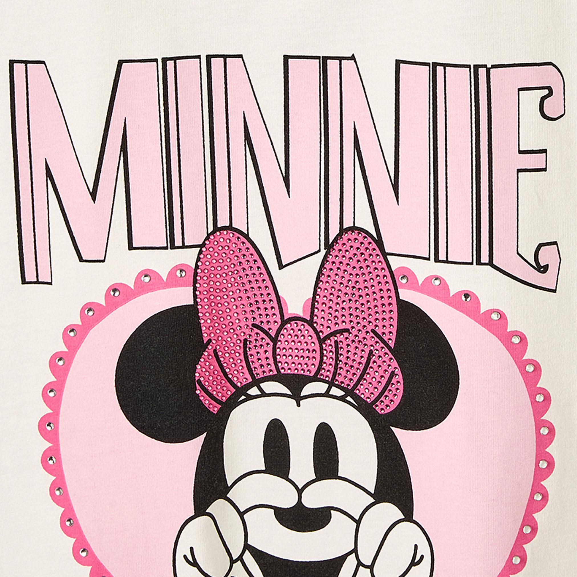 Disney Crew Neck Short Sleeves T-shirt with Minnie Mouse Print-girls-clothing-tshirts-image-4