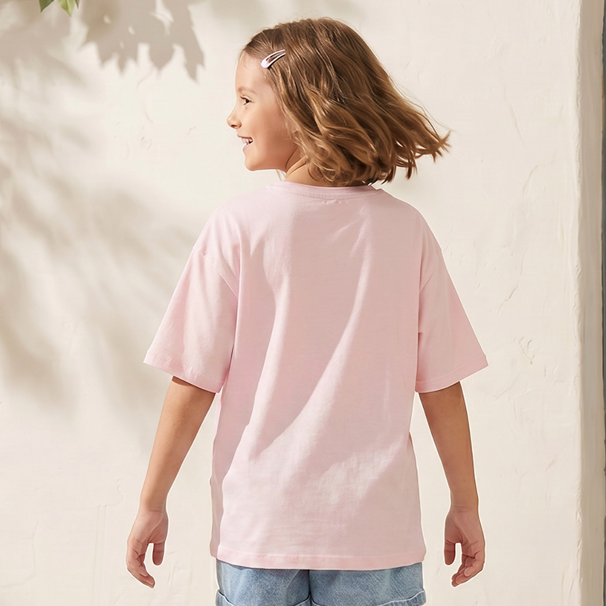 تيشيرت بياقة ضيقة وأكمام قصيرة وطبعات ستيتش من ديزني-girls-clothing-tshirts-image-3