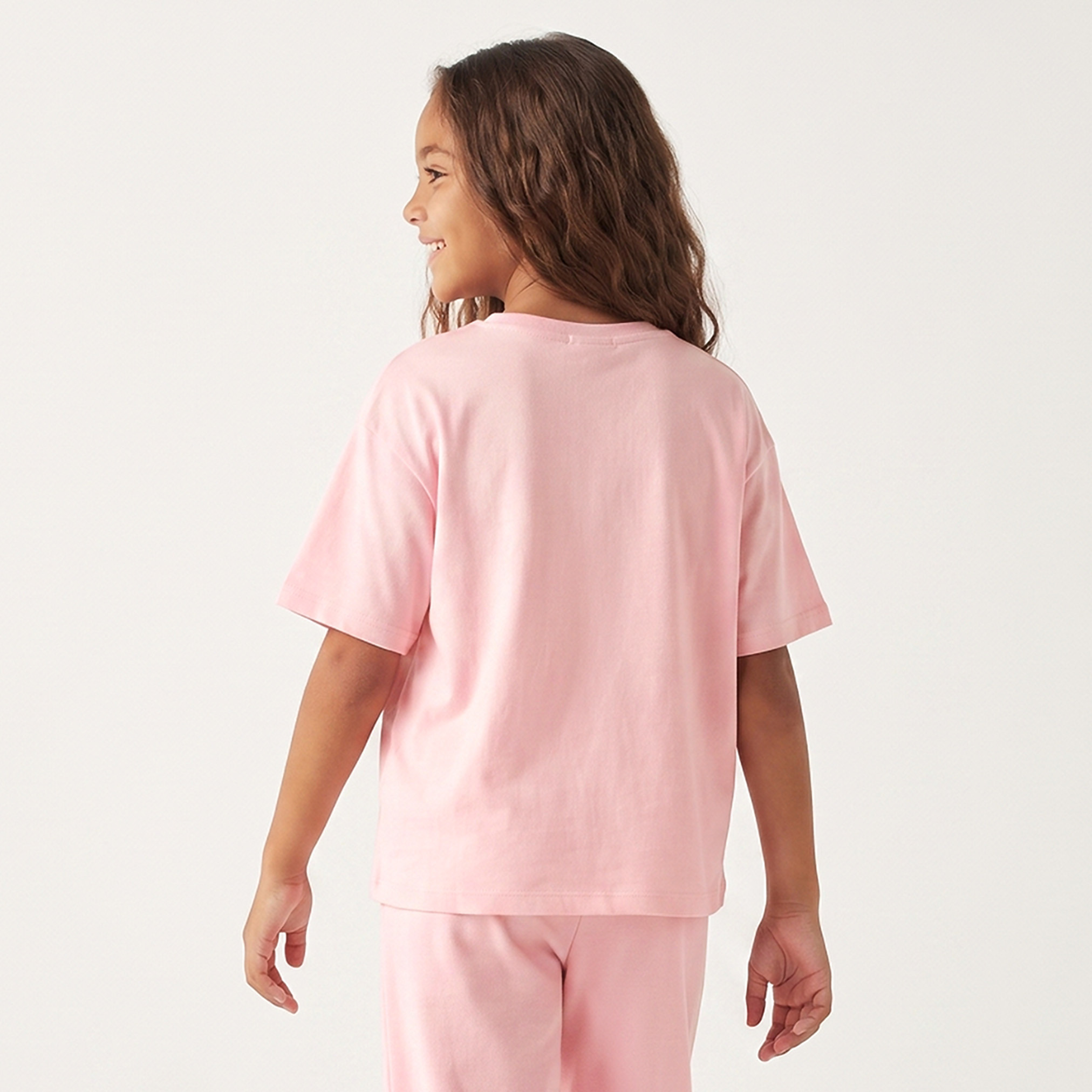 تيشيرت بياقة ضيقة وأكمام قصيرة بطبعات ميني ماوس من ديزني-girls-clothing-tshirts-image-2