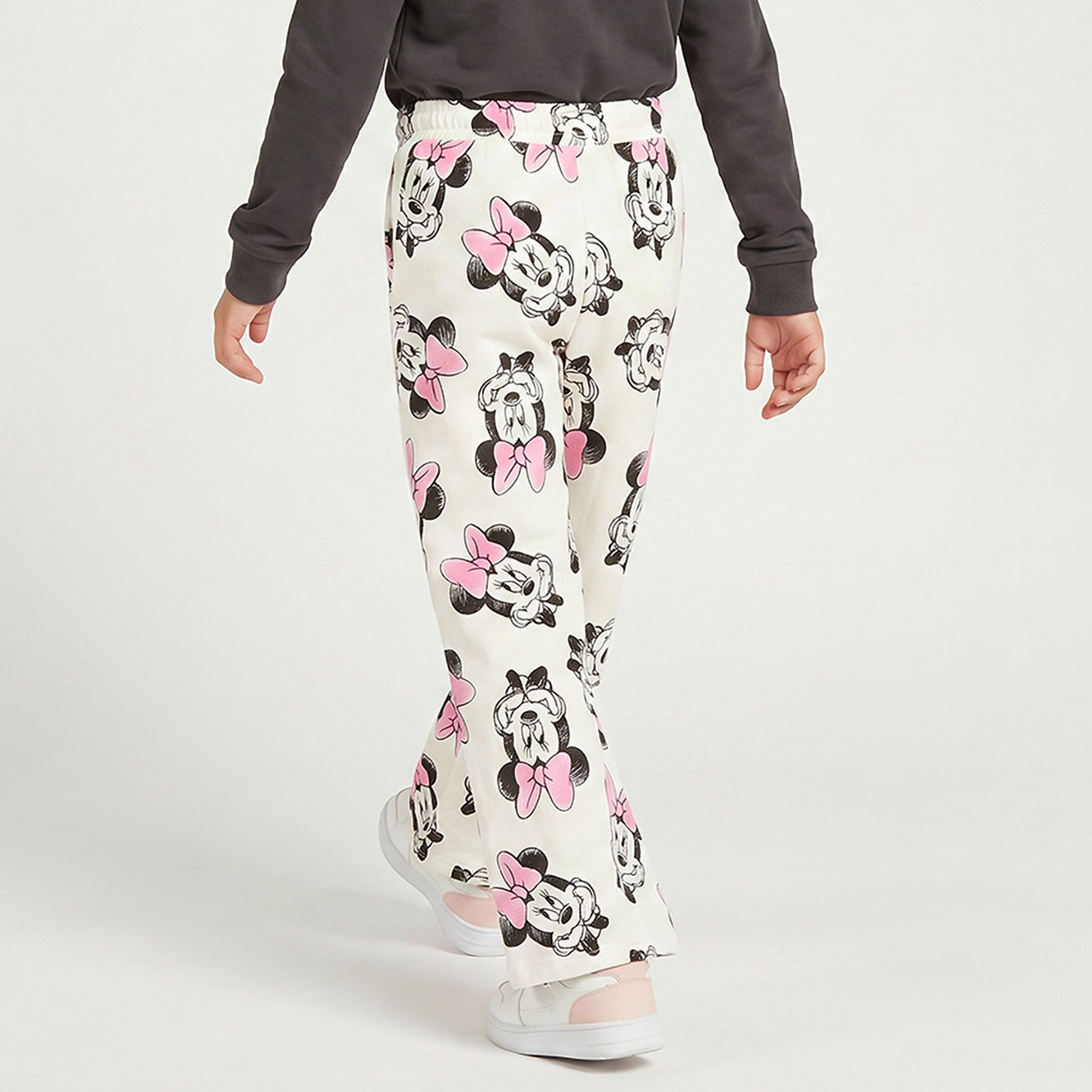 بنطلون رياضي بخصر مطاطي ورباط وطبعات ميني ماوس من ديزني-girls-clothing-bottoms-joggersandtrackpants-image-3