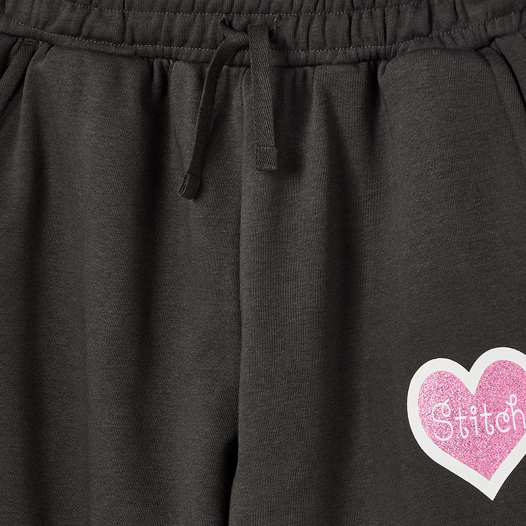 بنطلون رياضي بخصر مطاطي ورباط وطبعات ستيتش من ديزني-girls-clothing-bottoms-joggersandtrackpants-image-4