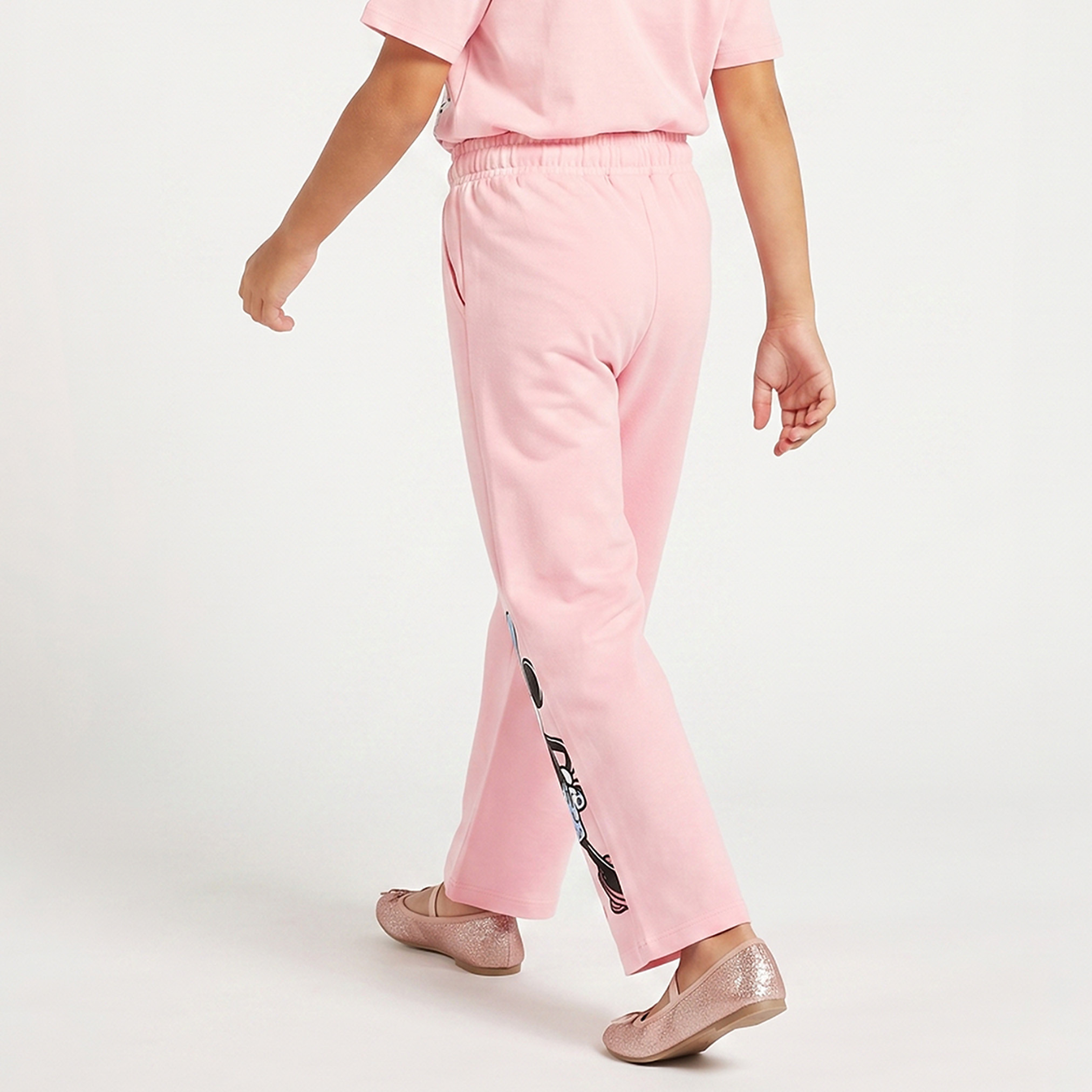 بنطلون رياضي بخصر مطاطي ورباط وطبعات ميني ماوس من ديزني-girls-clothing-bottoms-joggersandtrackpants-image-3