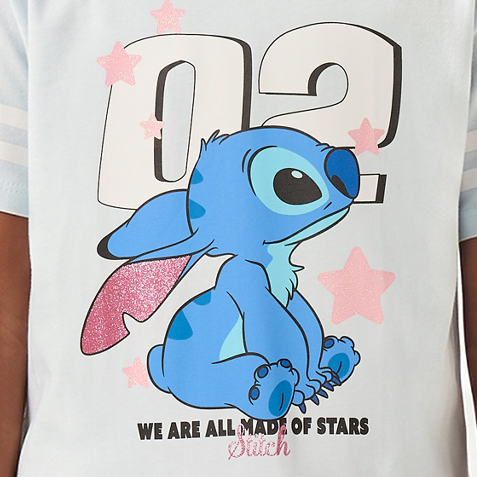 Disney Round Neck Short Sleeves Knee Length T-shirt Dress with Stitch Print-girls-clothing-dressesandjumpsuits-image-3