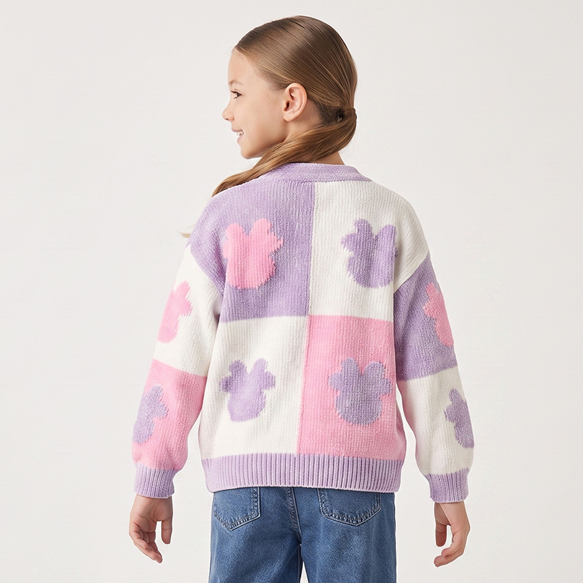 Disney V-neck Cardigan with Minnie Mouse Accent-girls-clothing-jumpersandcardigans-image-3