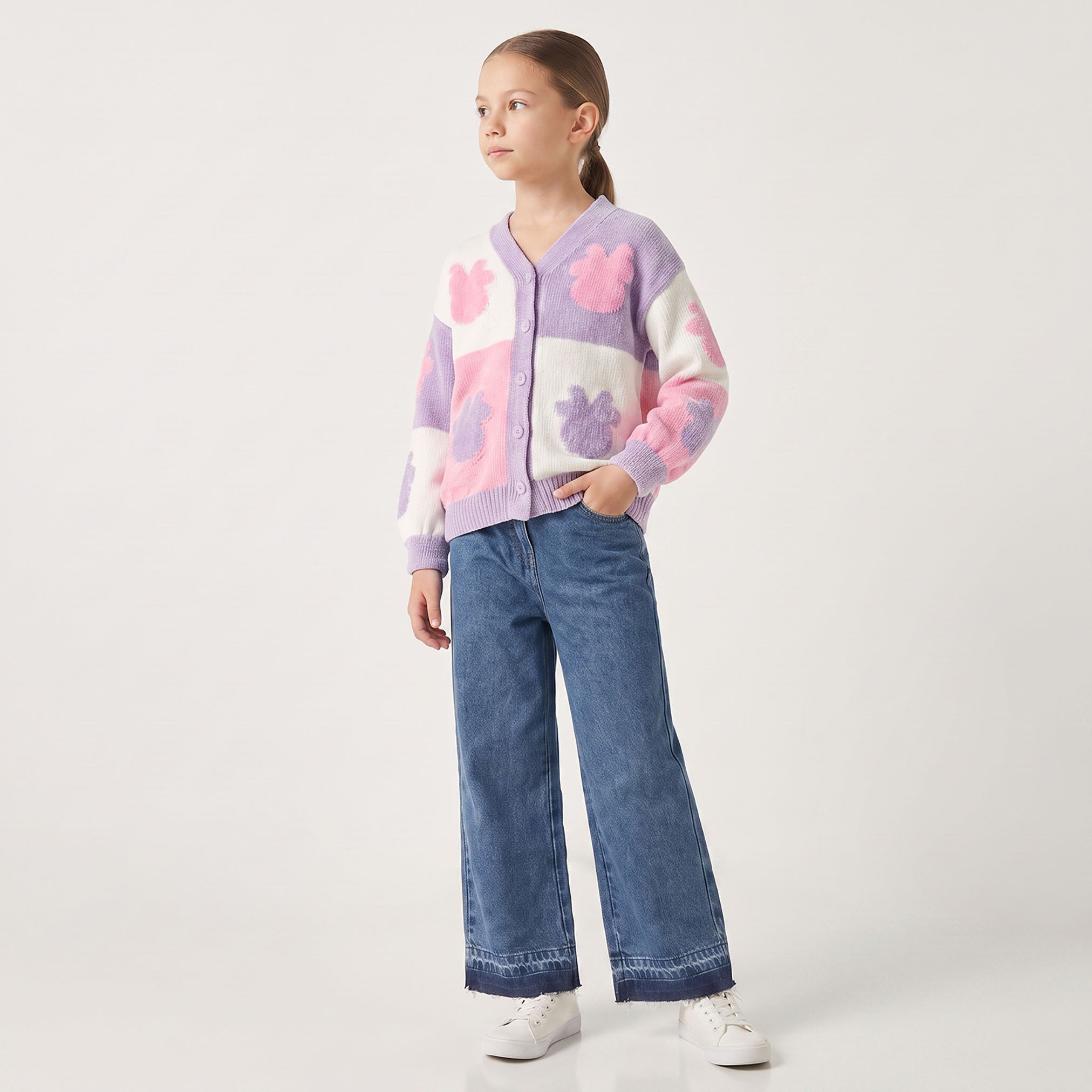 Disney V-neck Cardigan with Minnie Mouse Accent-girls-clothing-jumpersandcardigans-image-4
