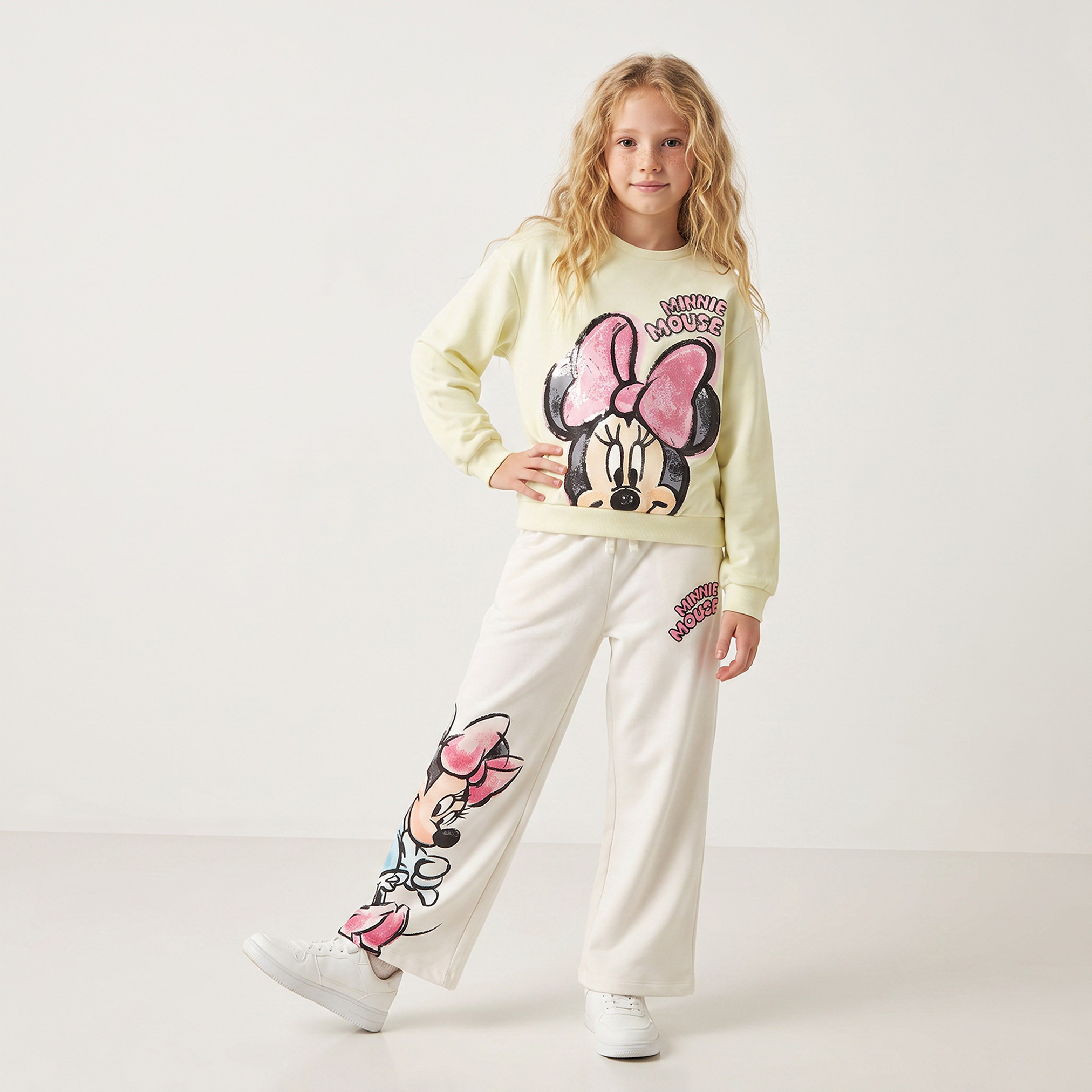 Disney Minnie Mouse Print Sweatshirt with Long Sleeves-girls-clothing-sweatshirts-image-3