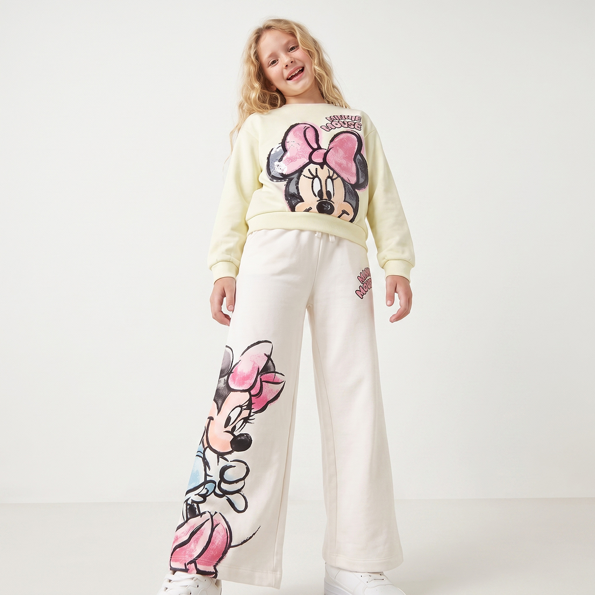 Disney Minnie Mouse Print Sweatshirt with Long Sleeves-girls-clothing-sweatshirts-image-5