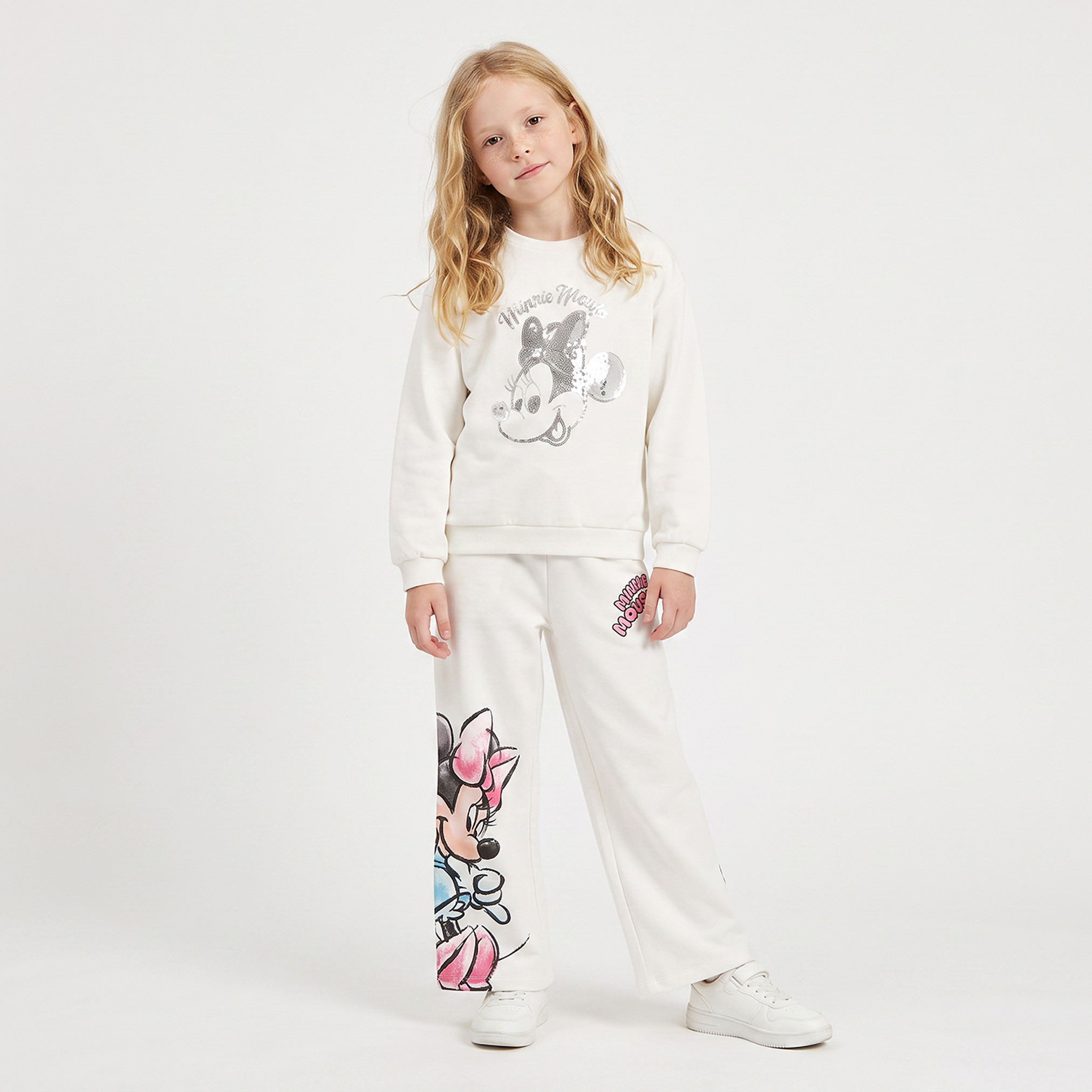 Disney Minnie Mouse Embellished Sweatshirt with Long Sleeves-girls-clothing-sweatshirts-image-3