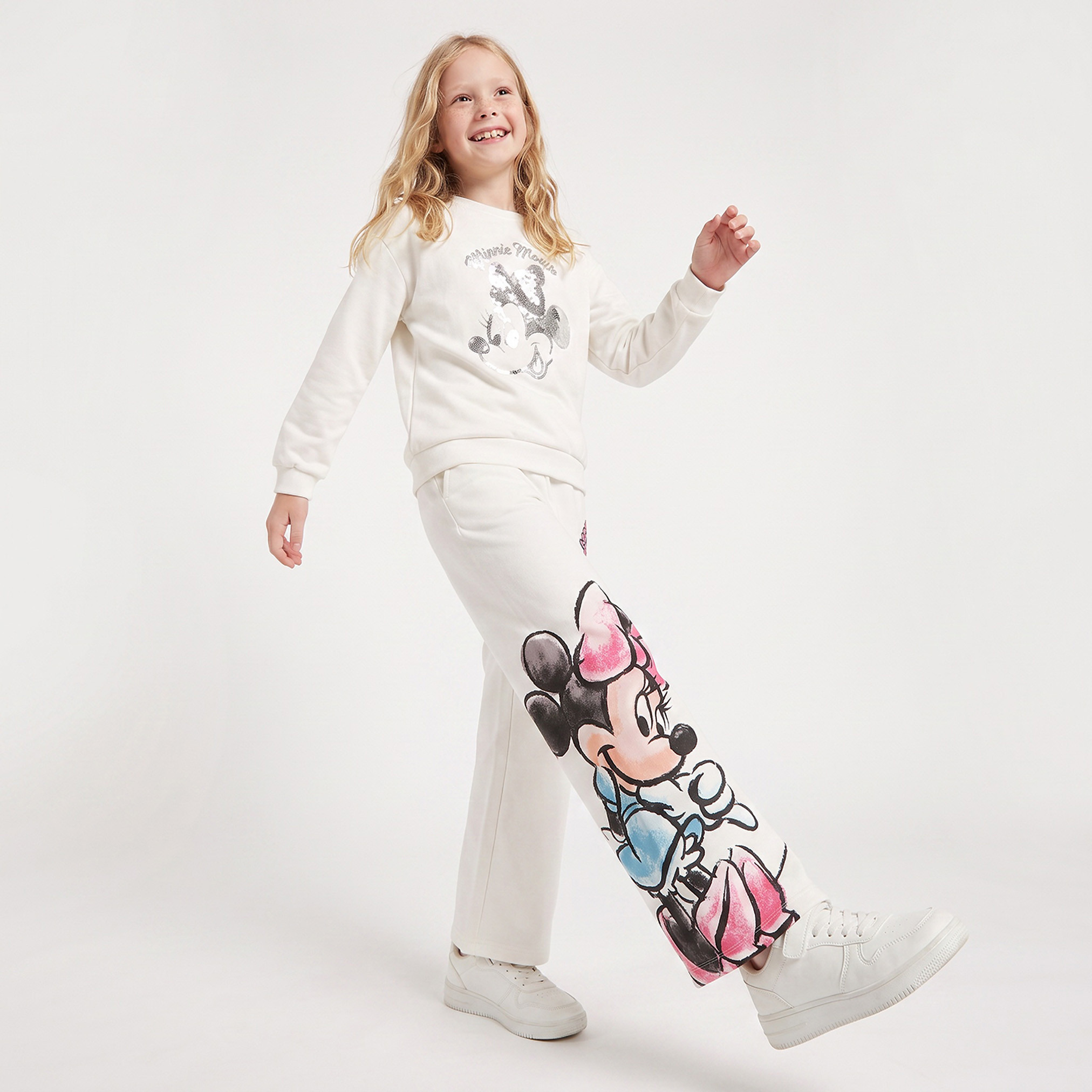 Disney Minnie Mouse Embellished Sweatshirt with Long Sleeves-girls-clothing-sweatshirts-image-5