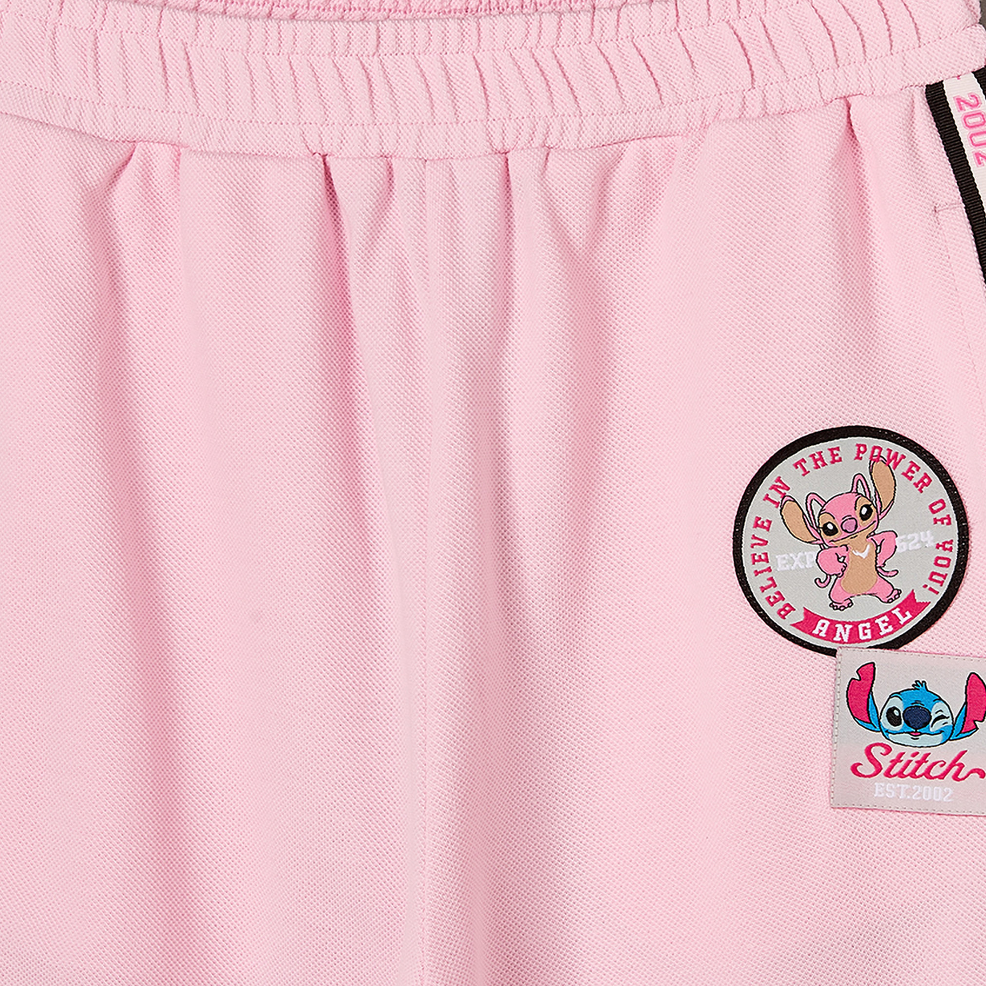 Disney Crew Neck Short Sleeves T-shirt and Track Pants Set with Stitch Print-girls-clothing-setsandcoords-image-6