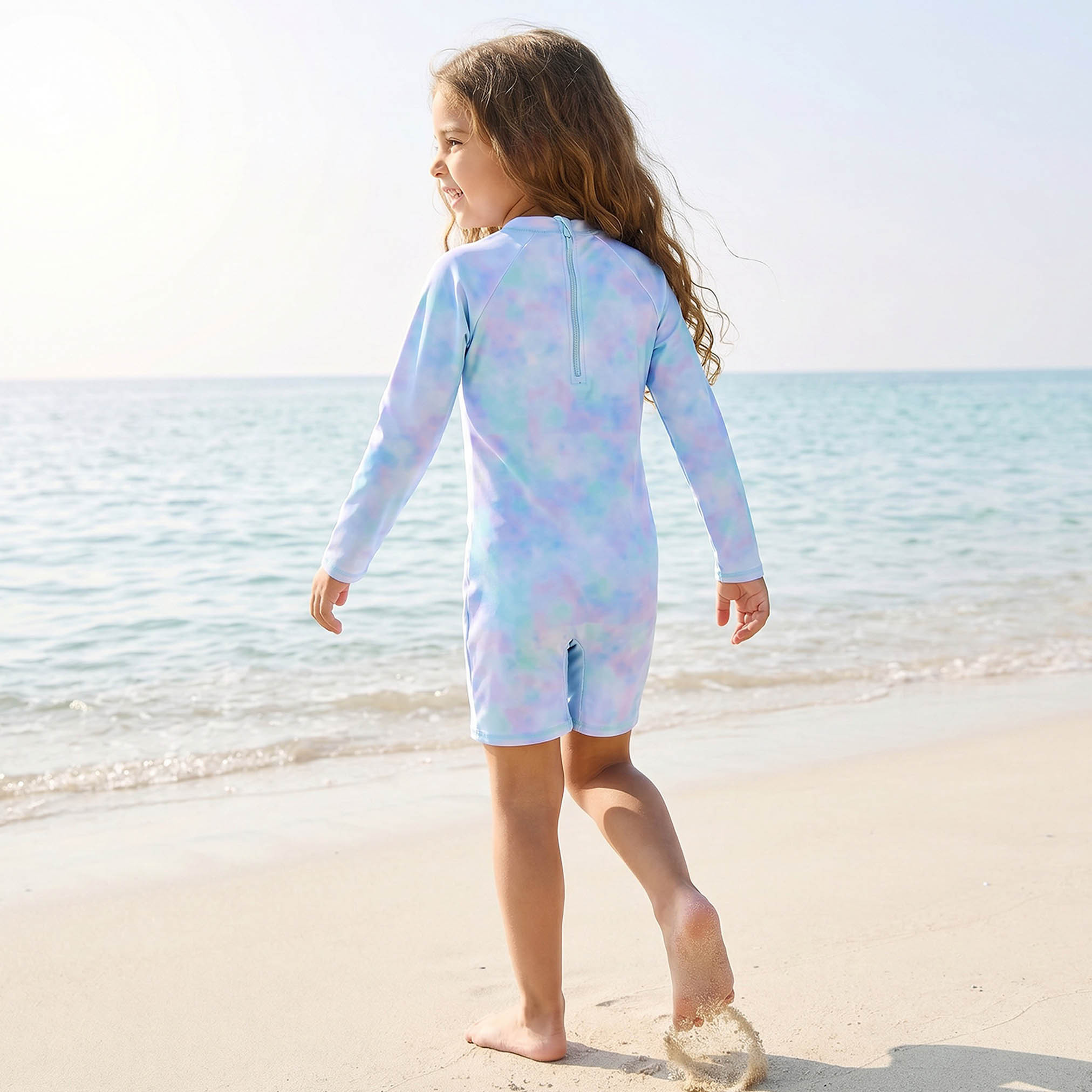 Disney Girls Stitch and Angel Print Swimsuit-girls-clothing-sportswear-swimwear-image-2