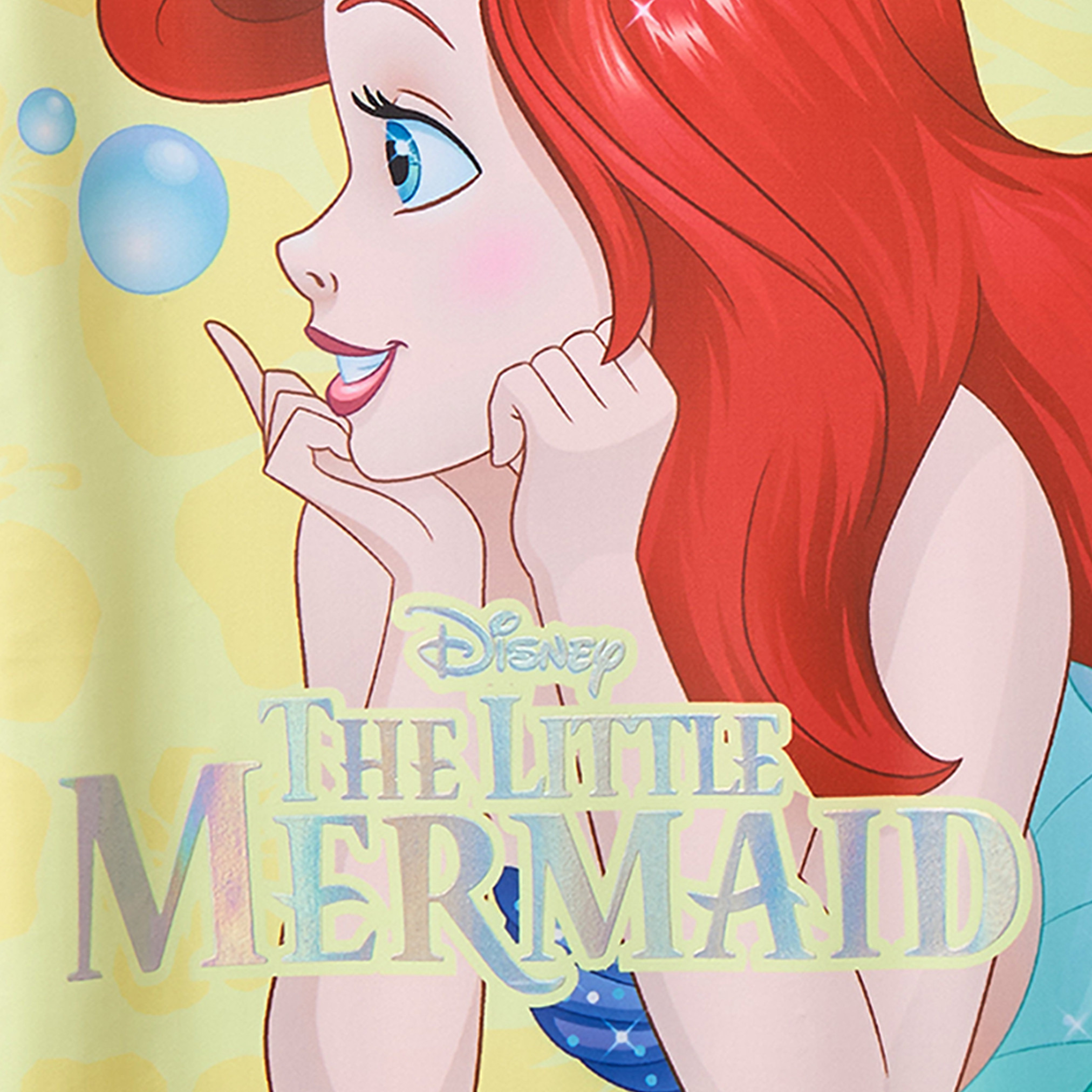 Disney Girls The Little Mermaid Print Swimsuit-girls-clothing-sportswear-swimwear-image-3