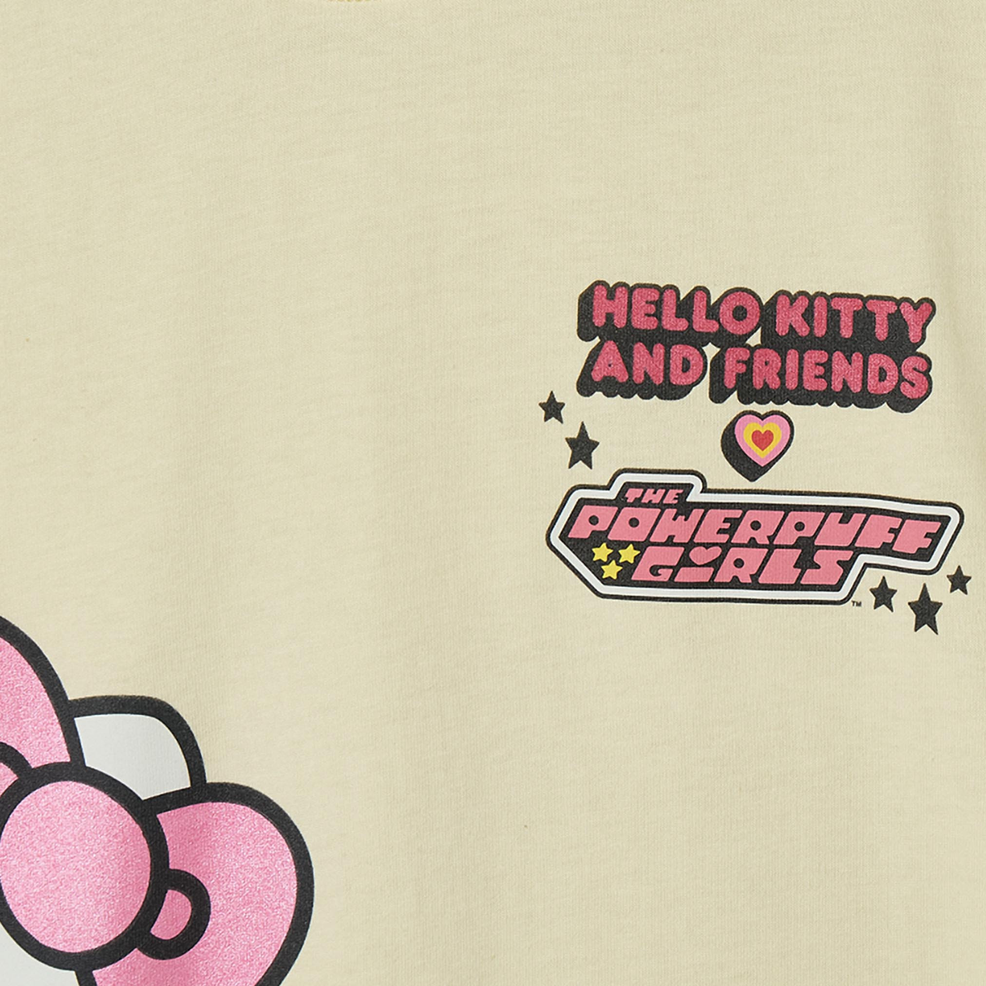 Crew Neck Short Sleeves Knee Length Dress with Hello Kitty and Powerpuff Girls Print-girls-clothing-dressesandjumpsuits-image-3