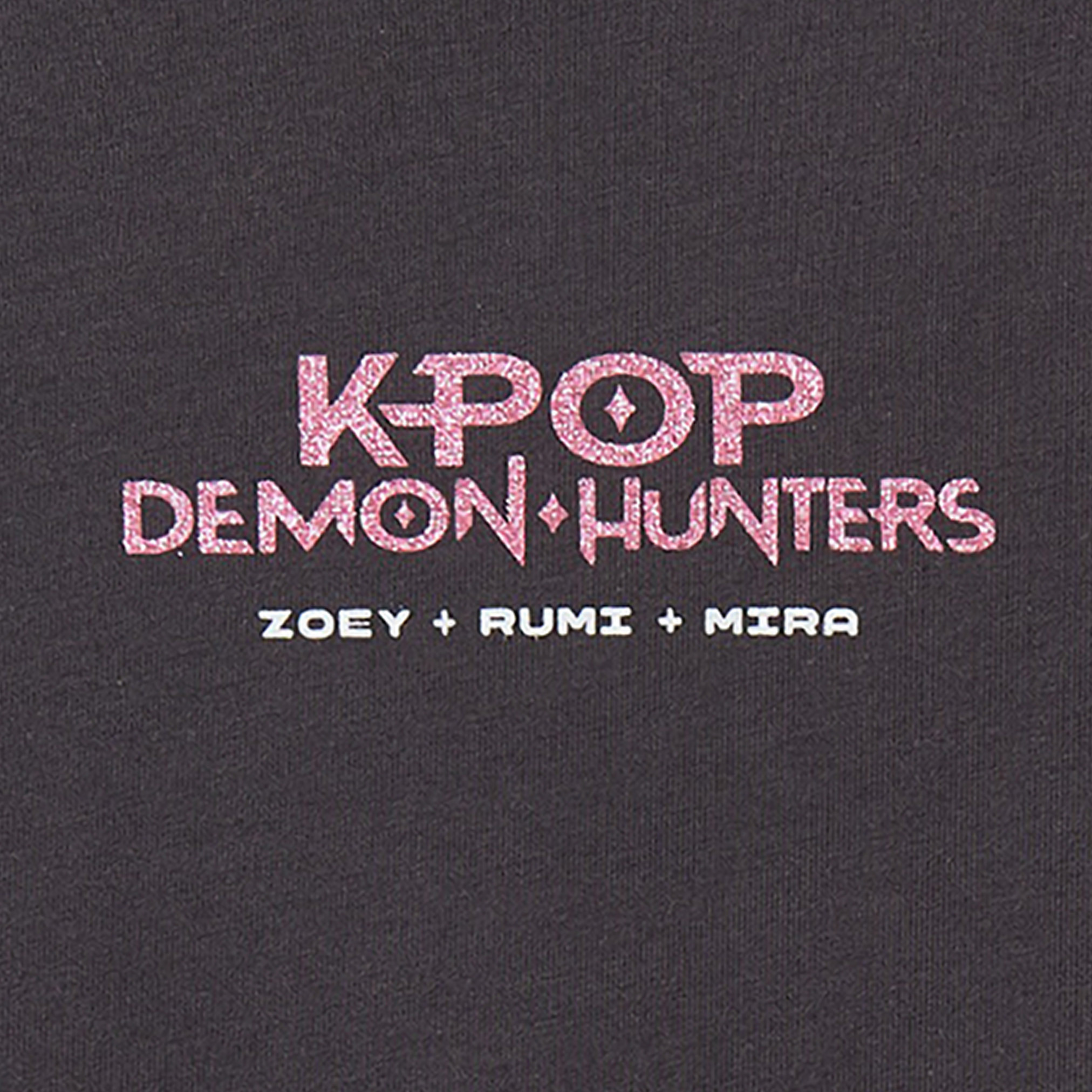 Disney Round Neck Short Sleeves Knee Length T-shirt Dress with KPop Demon Hunters Print-girls-clothing-dressesandjumpsuits-image-3