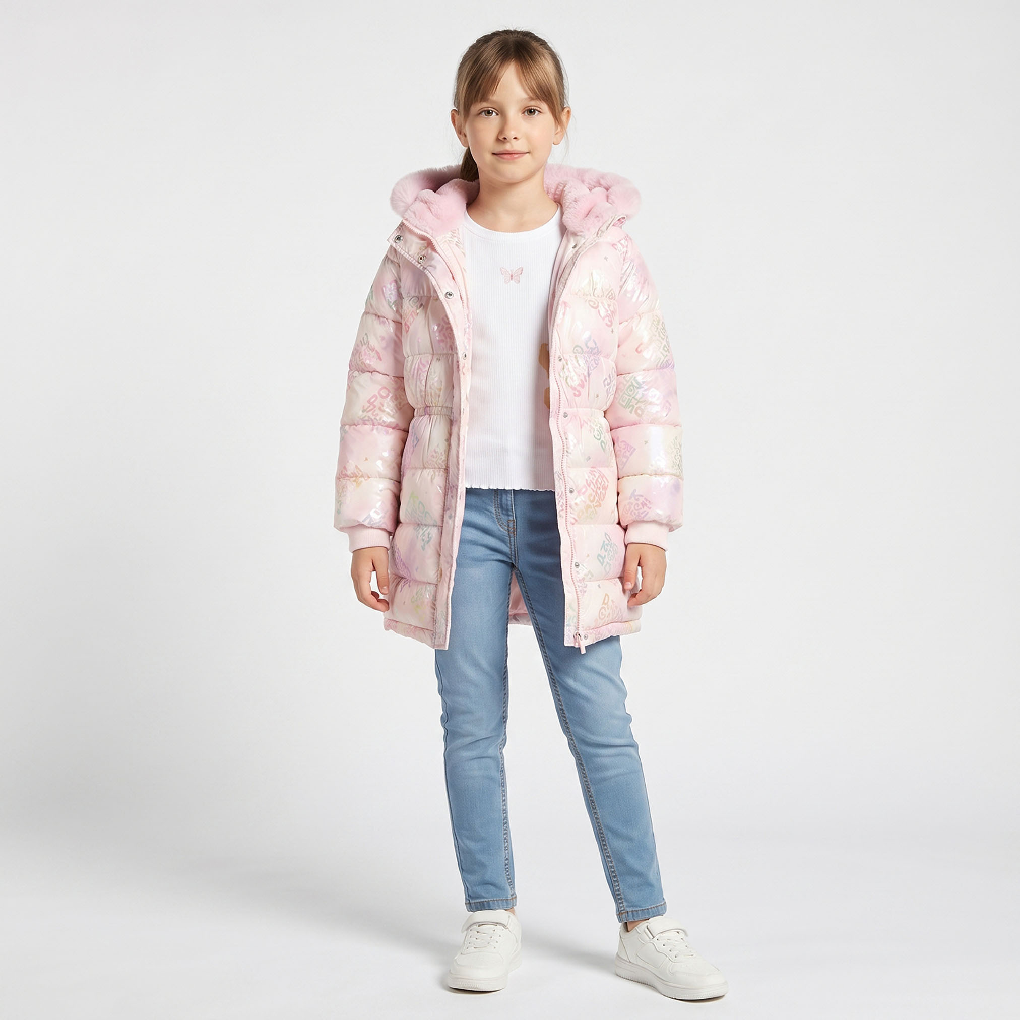 جاكيت منفوخ بقبعة وطبعات صائدي الشياطين في الكيبوب من نتفليكس-girls-clothing-jacketsandcoats-image-2