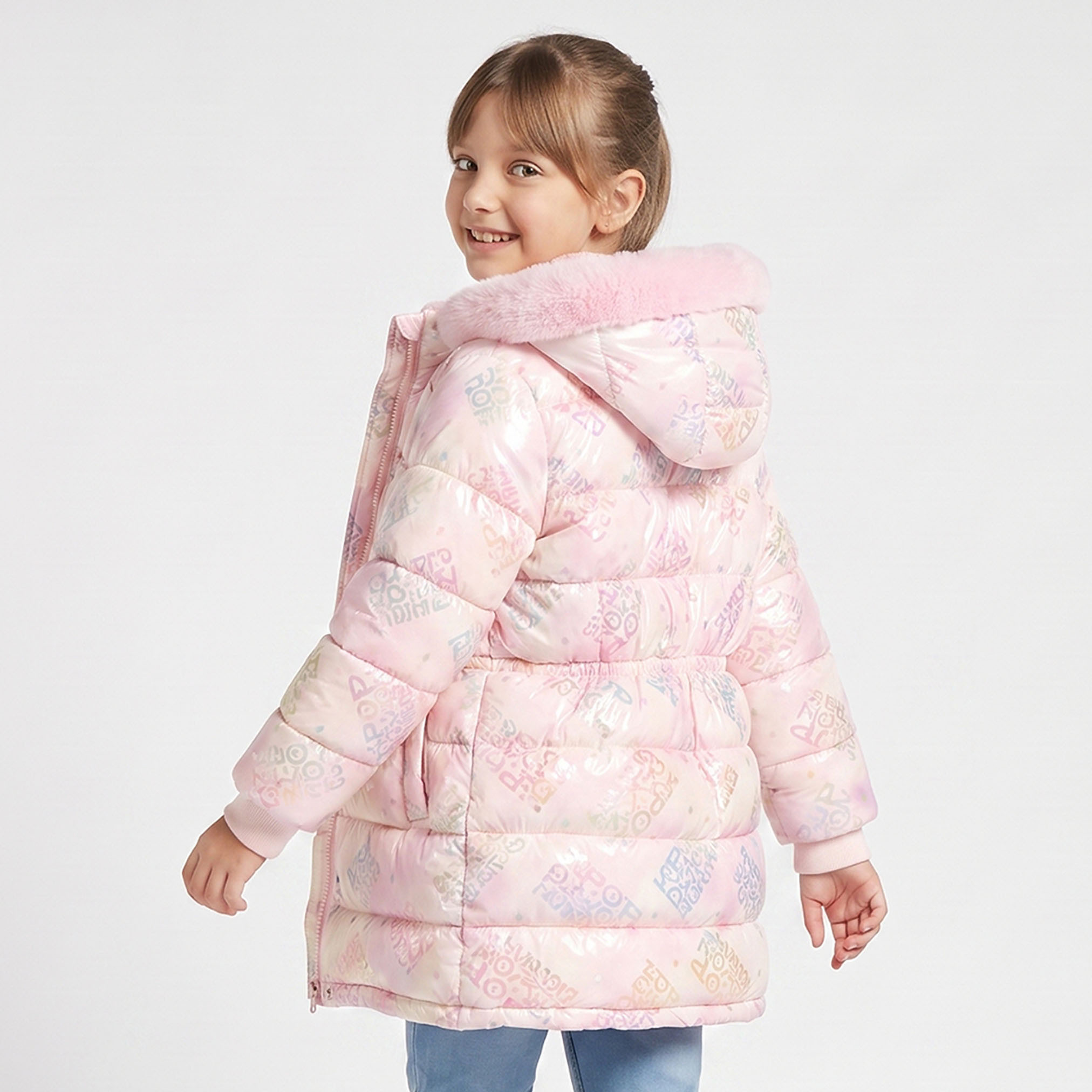 جاكيت منفوخ بقبعة وطبعات صائدي الشياطين في الكيبوب من نتفليكس-girls-clothing-jacketsandcoats-image-3