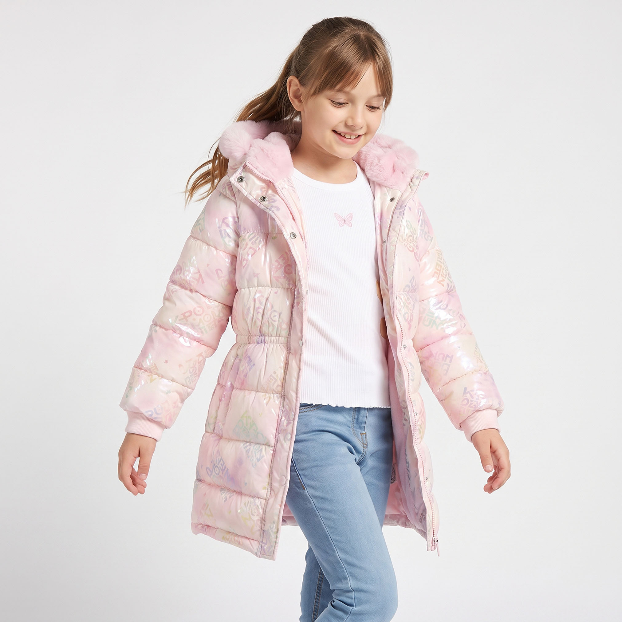 جاكيت منفوخ بقبعة وطبعات صائدي الشياطين في الكيبوب من نتفليكس-girls-clothing-jacketsandcoats-image-4