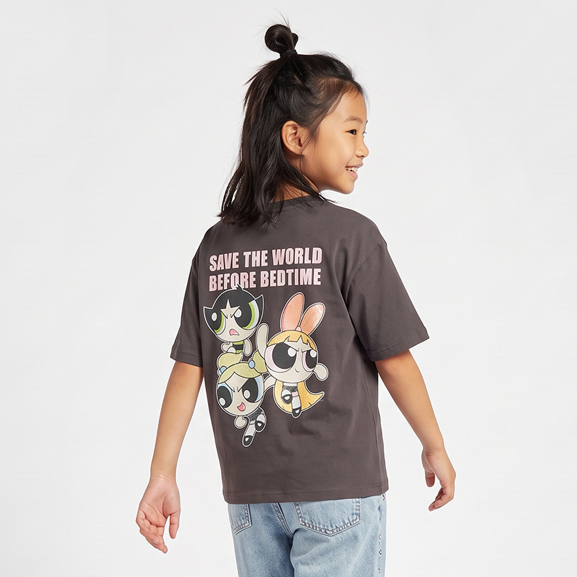 Disney Crew Neck Short Sleeves T-shirt with Powerpuff Girls Print-girls-clothing-tshirts-image-1