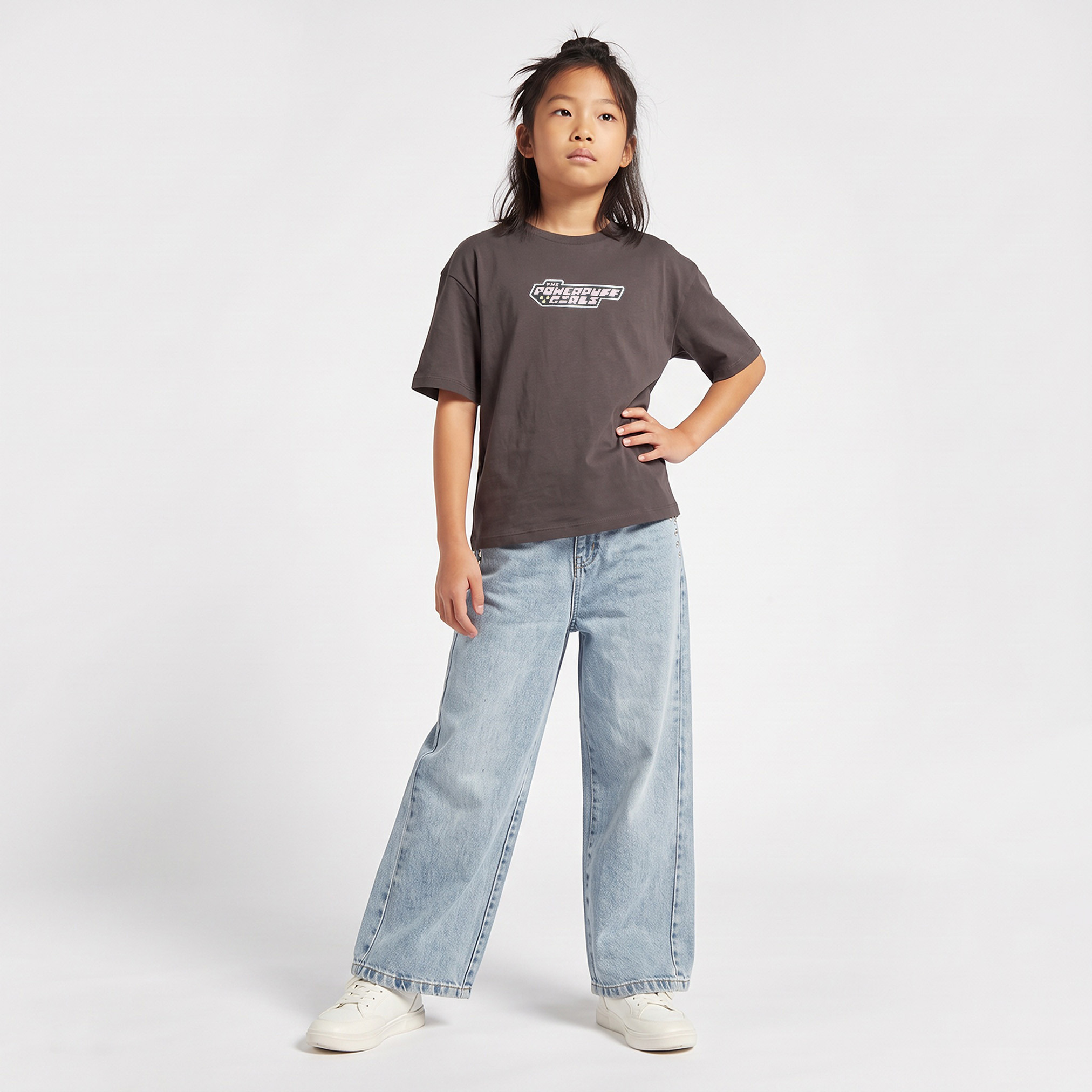 Disney Crew Neck Short Sleeves T-shirt with Powerpuff Girls Print-girls-clothing-tshirts-image-4