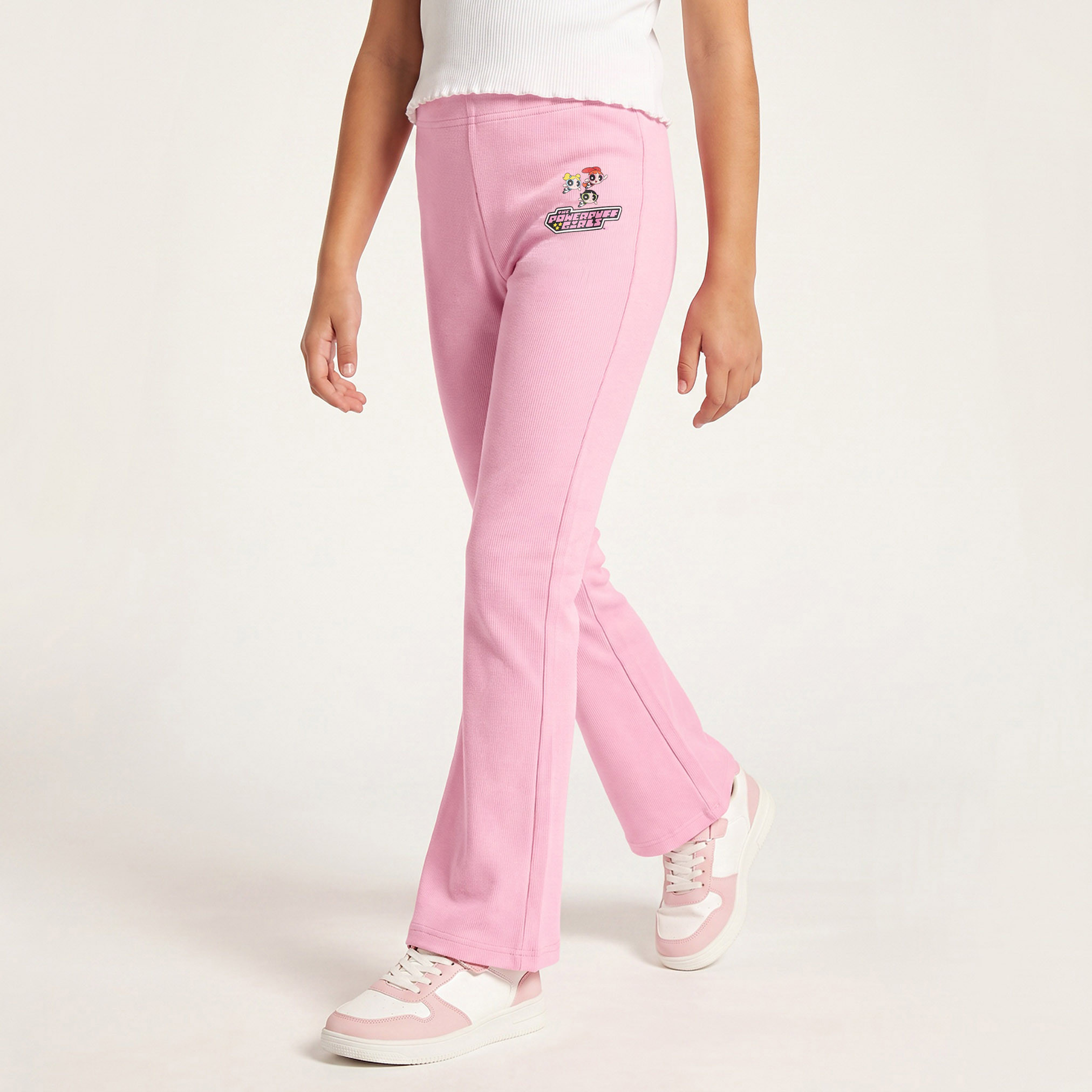 بنطلون واسع مضلع وطبعات باورباف من ديزني-girls-clothing-bottoms-trousers-image-1