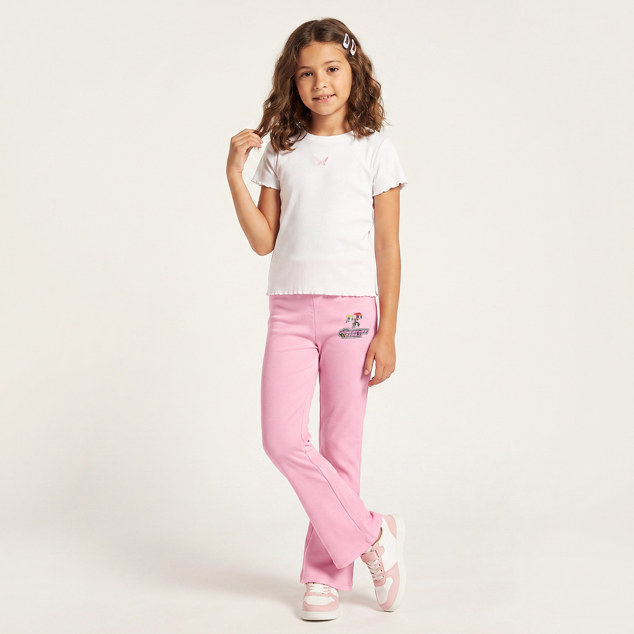بنطلون واسع مضلع وطبعات باورباف من ديزني-girls-clothing-bottoms-trousers-image-5