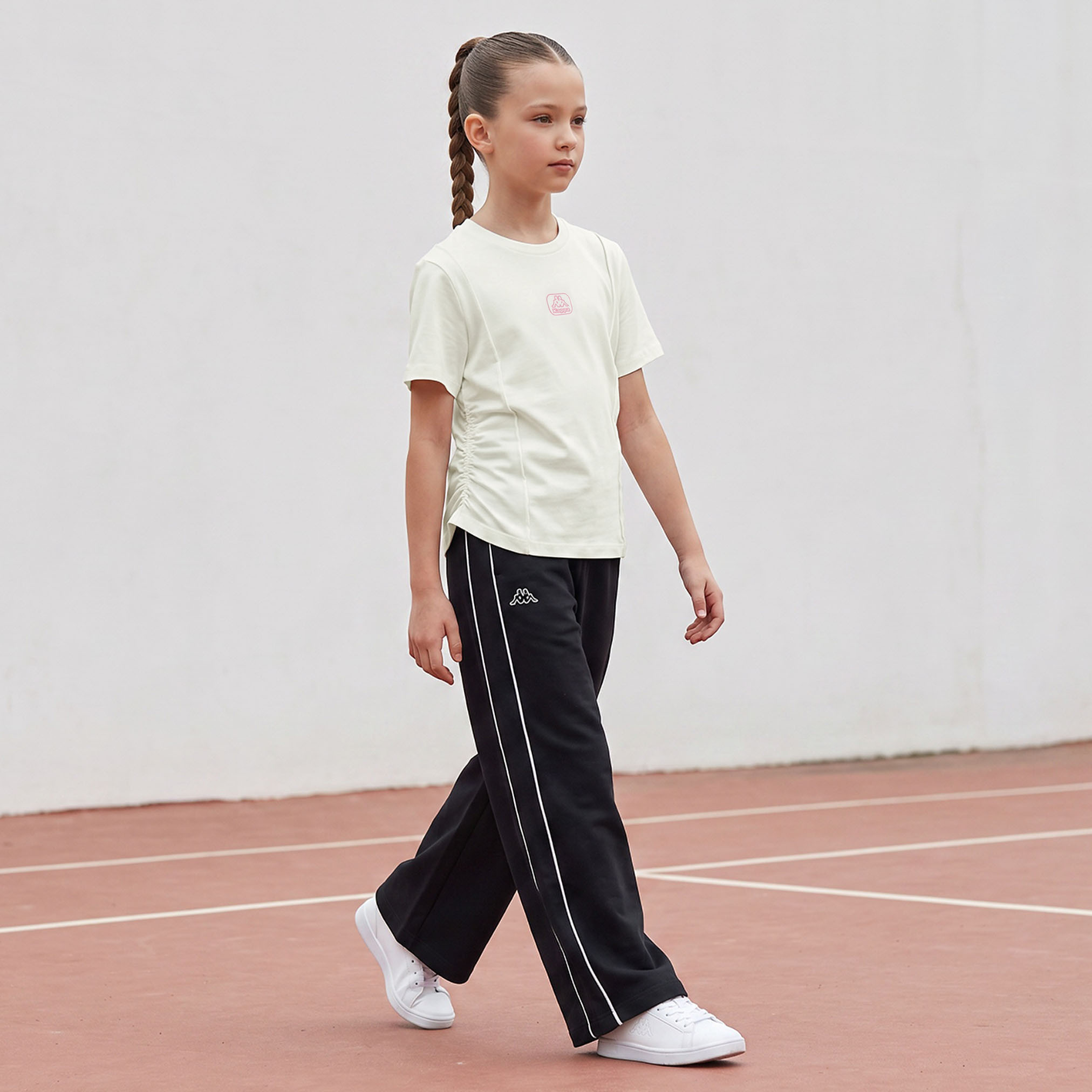 تيشيرت بياقة ضيقة وأكمام قصيرة وكسرات من كابا-girls-clothing-tshirts-image-2
