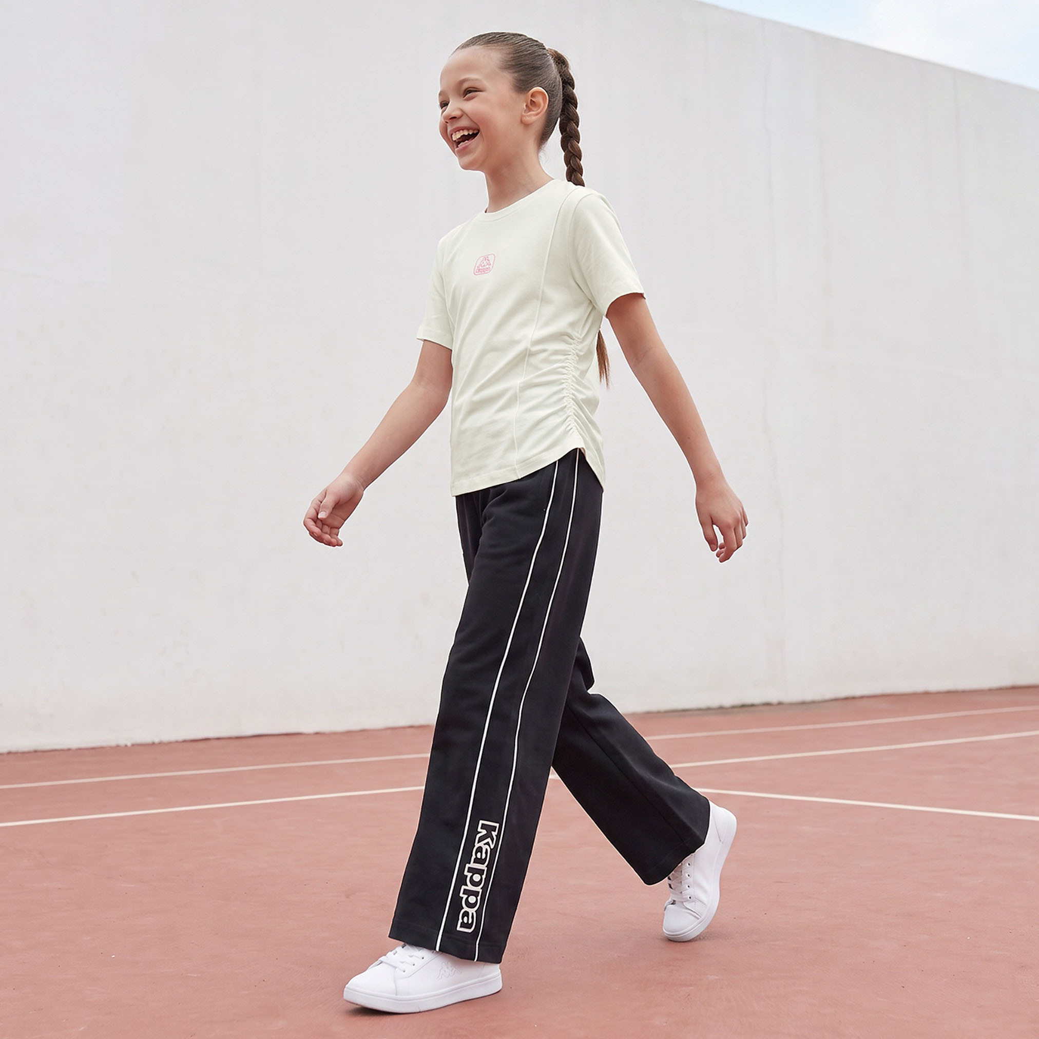 تيشيرت بياقة ضيقة وأكمام قصيرة وكسرات من كابا-girls-clothing-tshirts-image-5