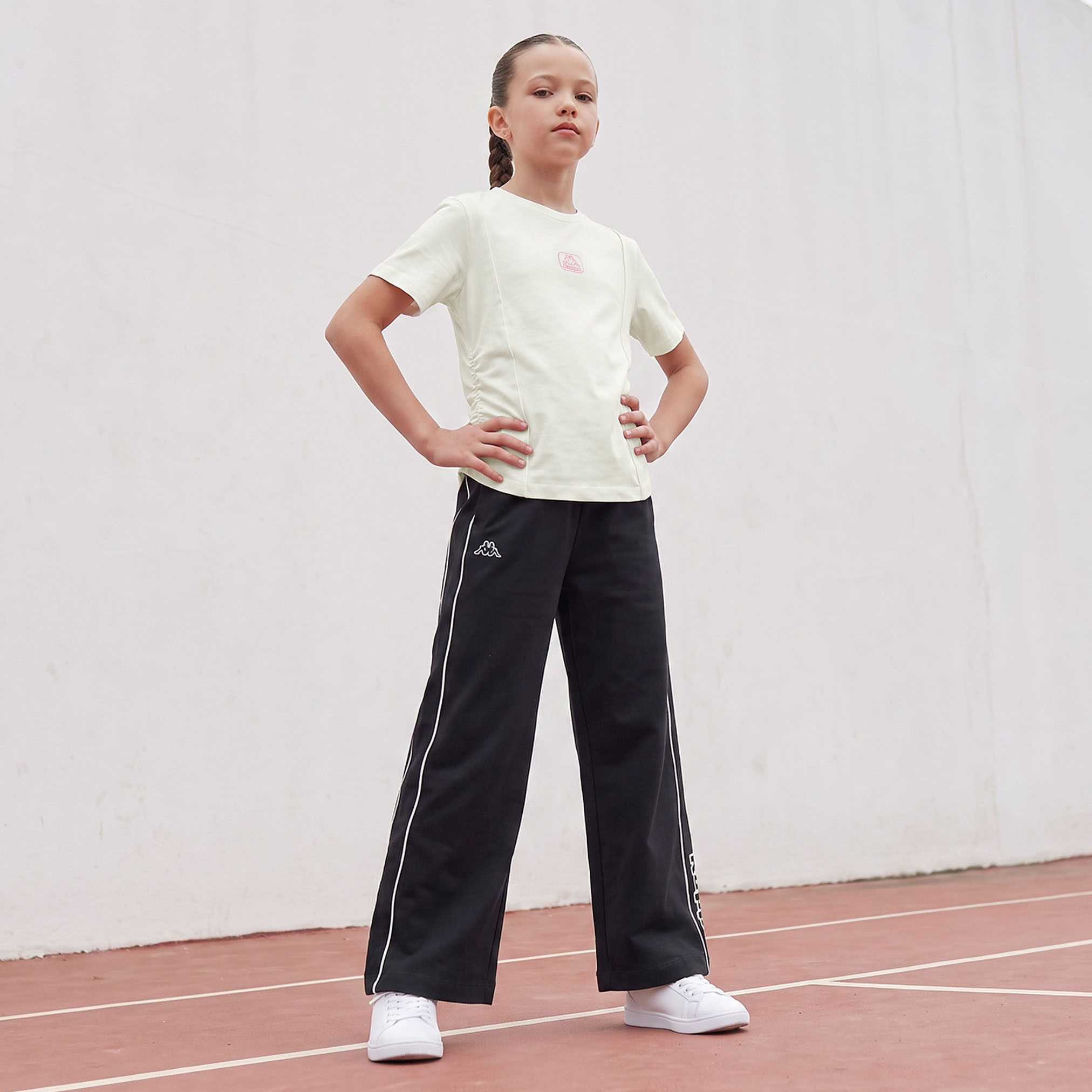 تيشيرت بياقة ضيقة وأكمام قصيرة وكسرات من كابا-girls-clothing-tshirts-image-6