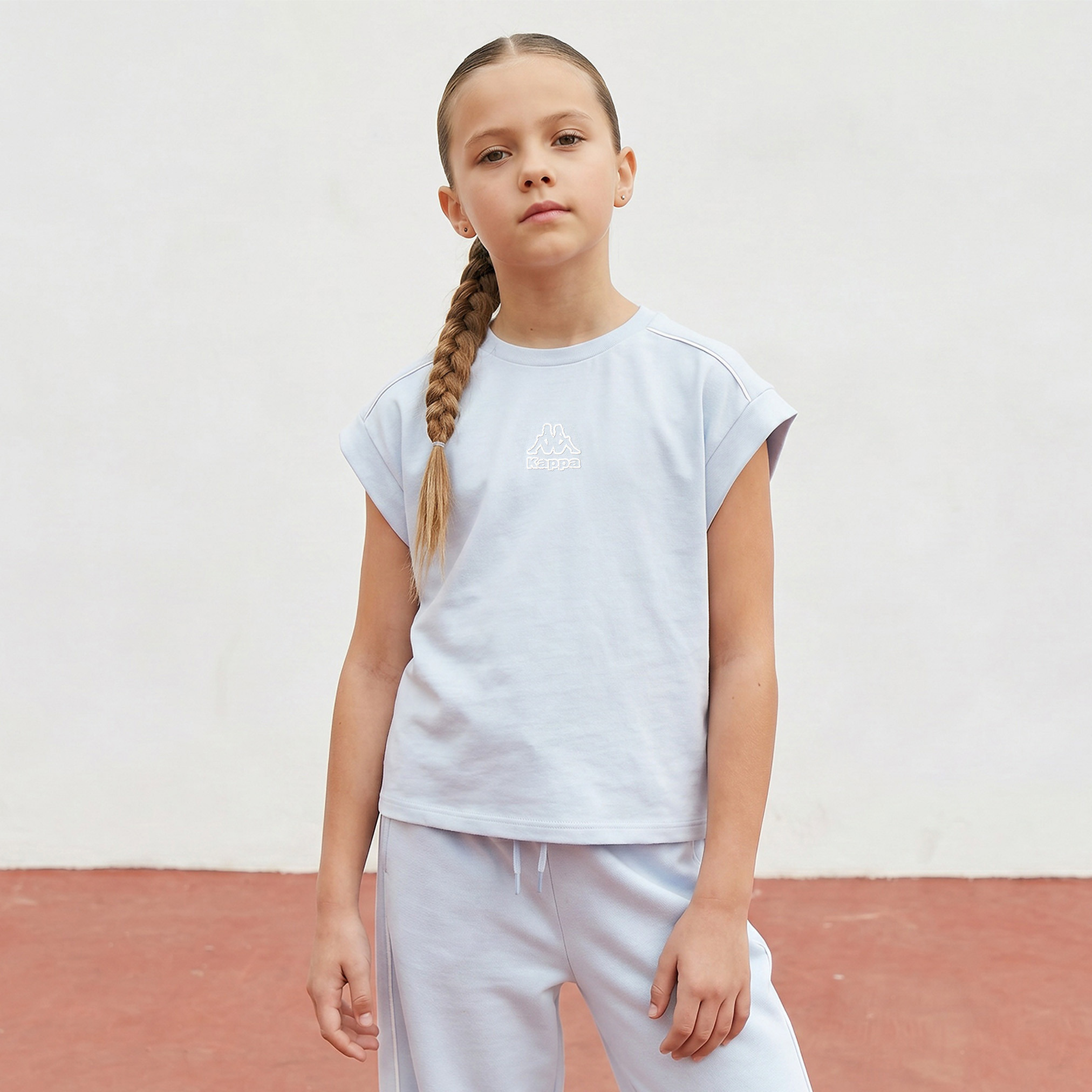 Kappa Crew Neck Short Sleeves T-shirt with Logo Print-girls-clothing-tshirts-image-1