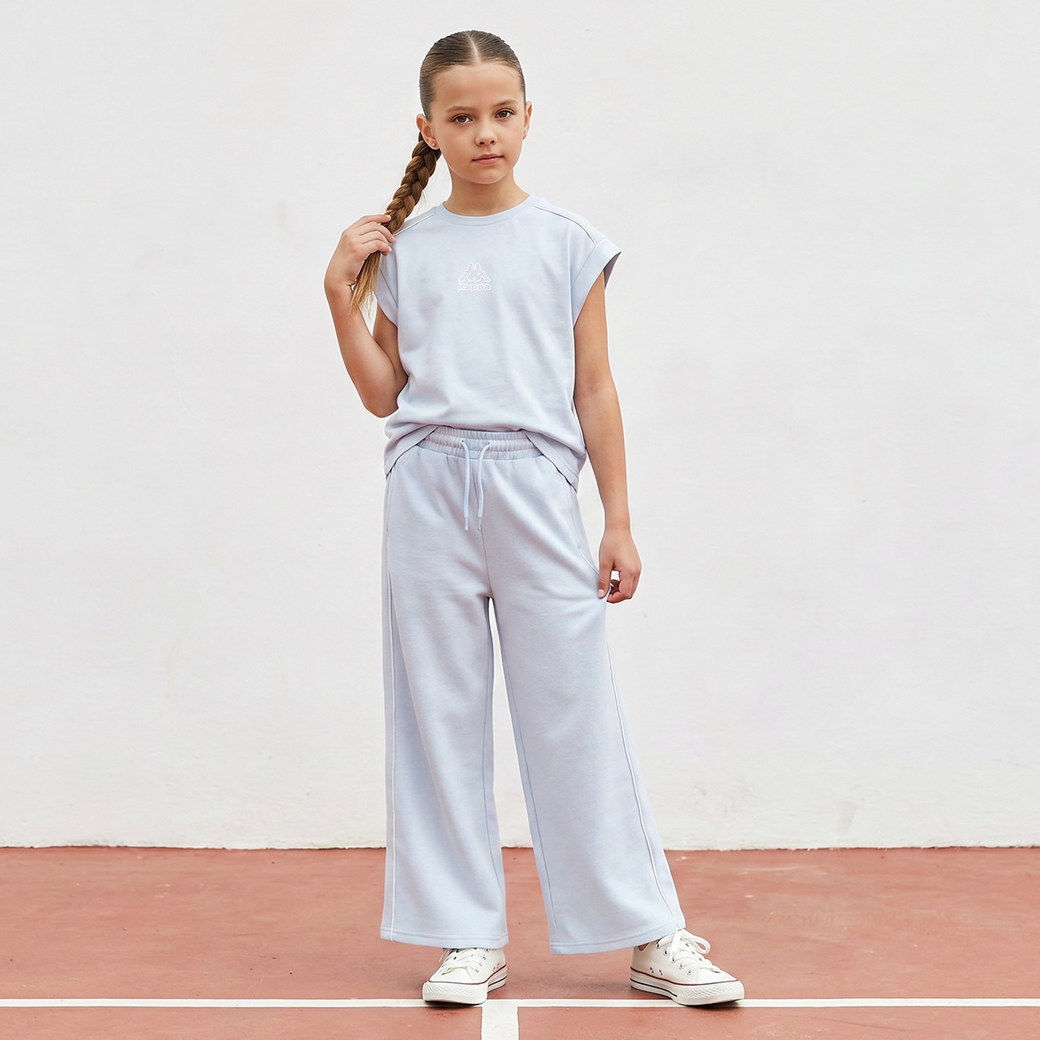 Kappa Crew Neck Short Sleeves T-shirt with Logo Print-girls-clothing-tshirts-image-2