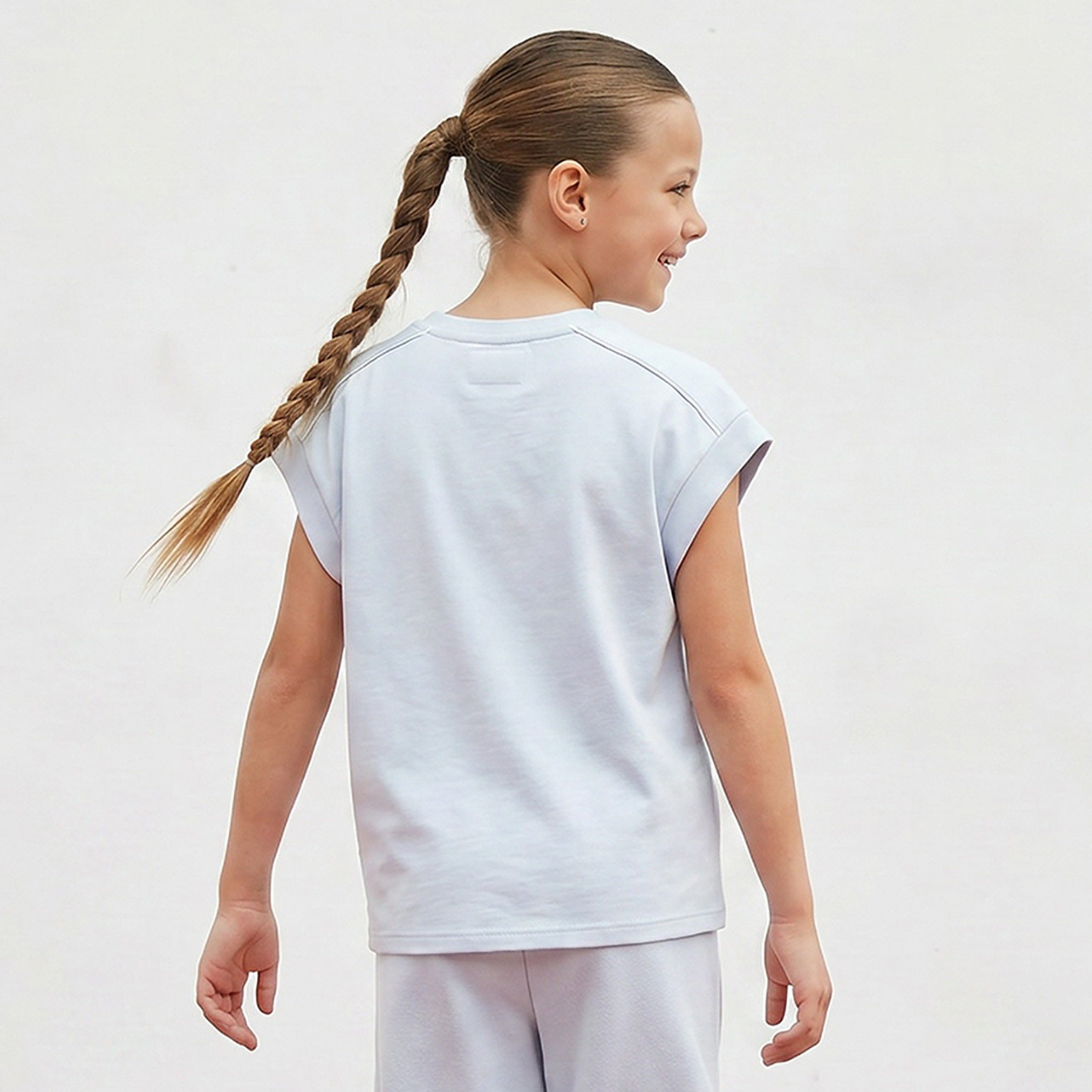 Kappa Crew Neck Short Sleeves T-shirt with Logo Print-girls-clothing-tshirts-image-3
