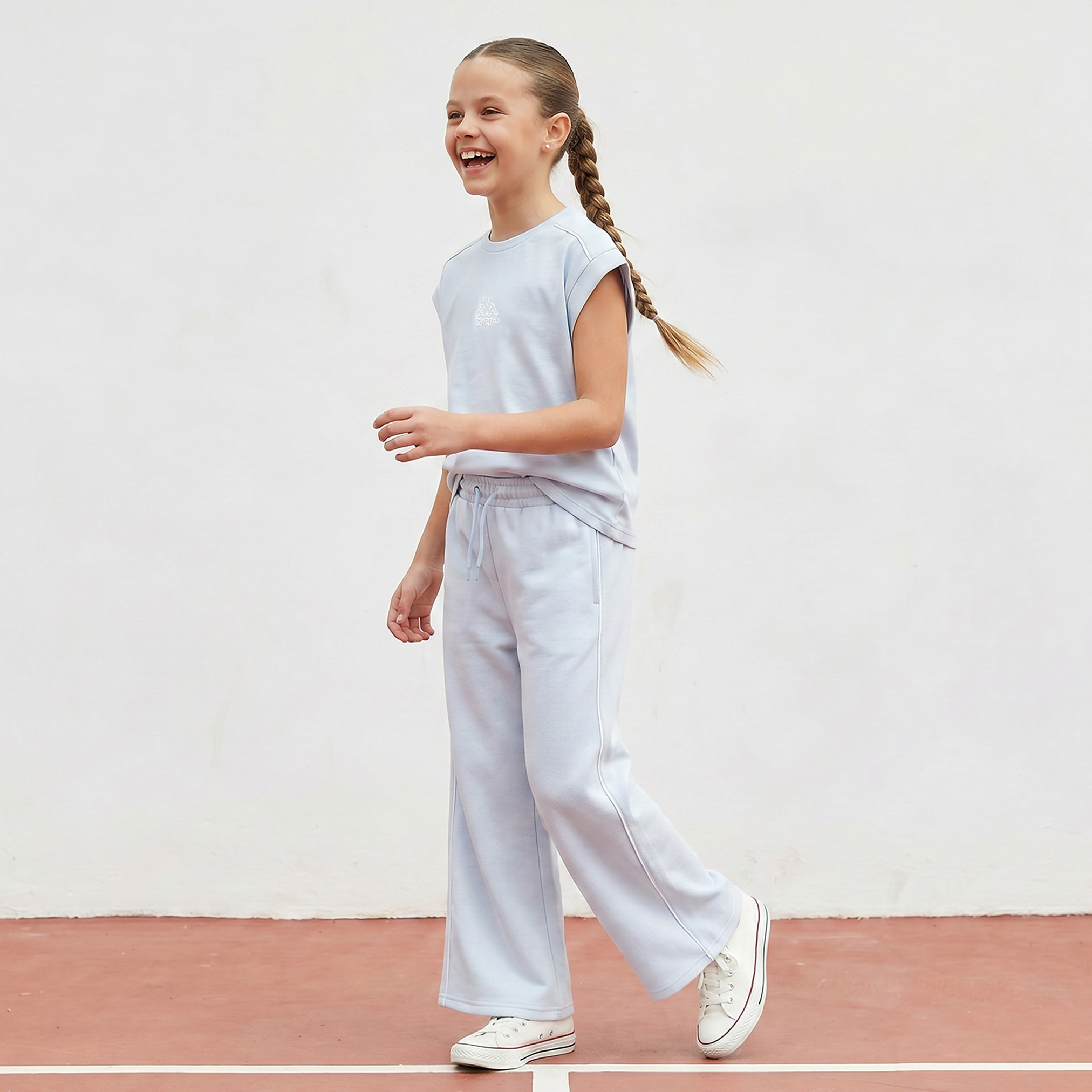 Kappa Crew Neck Short Sleeves T-shirt with Logo Print-girls-clothing-tshirts-image-5