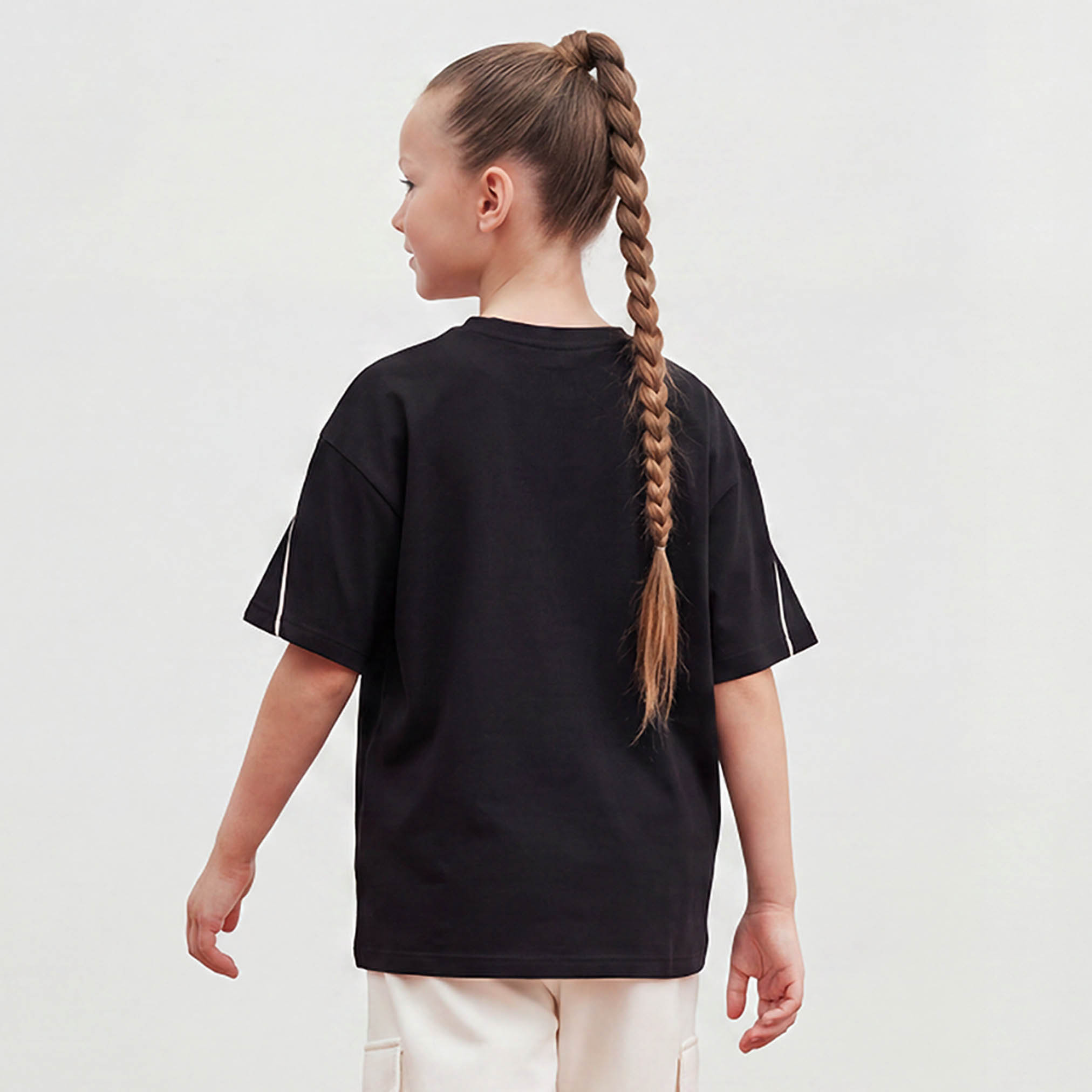 Kappa Crew Neck Short Sleeves T-shirt with Logo Print-girls-clothing-tshirts-image-3