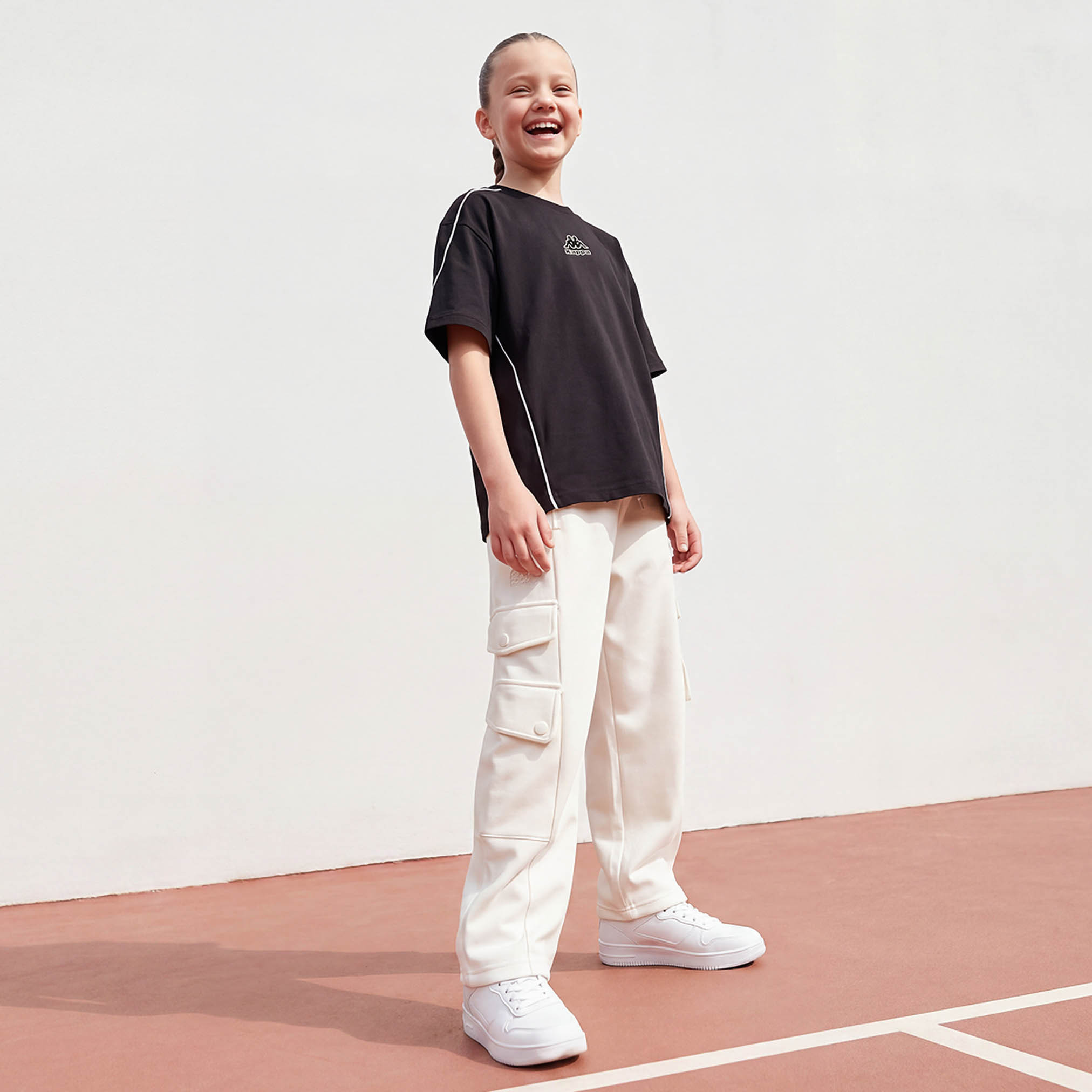 Kappa Crew Neck Short Sleeves T-shirt with Logo Print-girls-clothing-tshirts-image-5