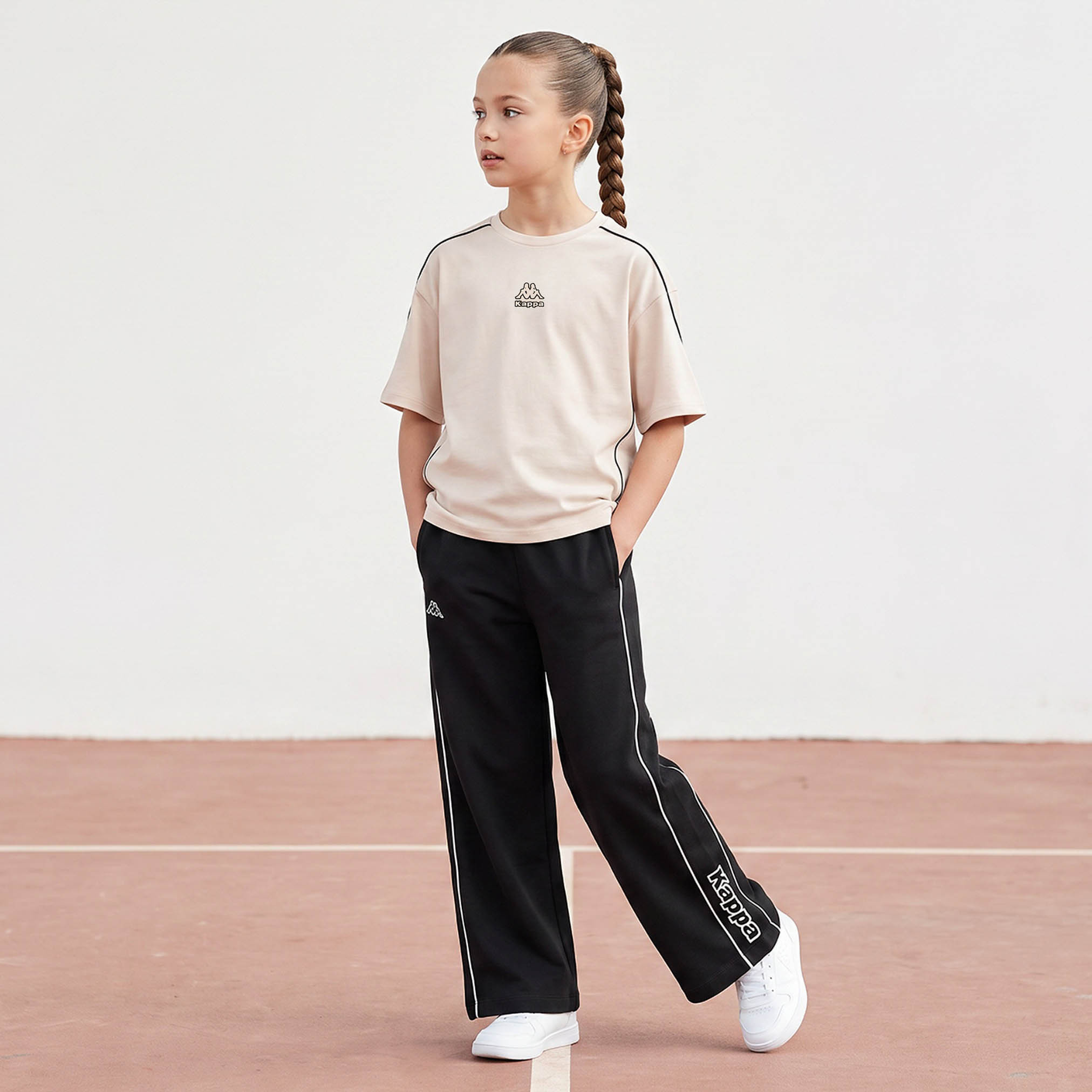 تيشيرت بطبعات شعار بياقة ضيقة وأكمام قصيرة من كابا-girls-clothing-tshirts-image-2