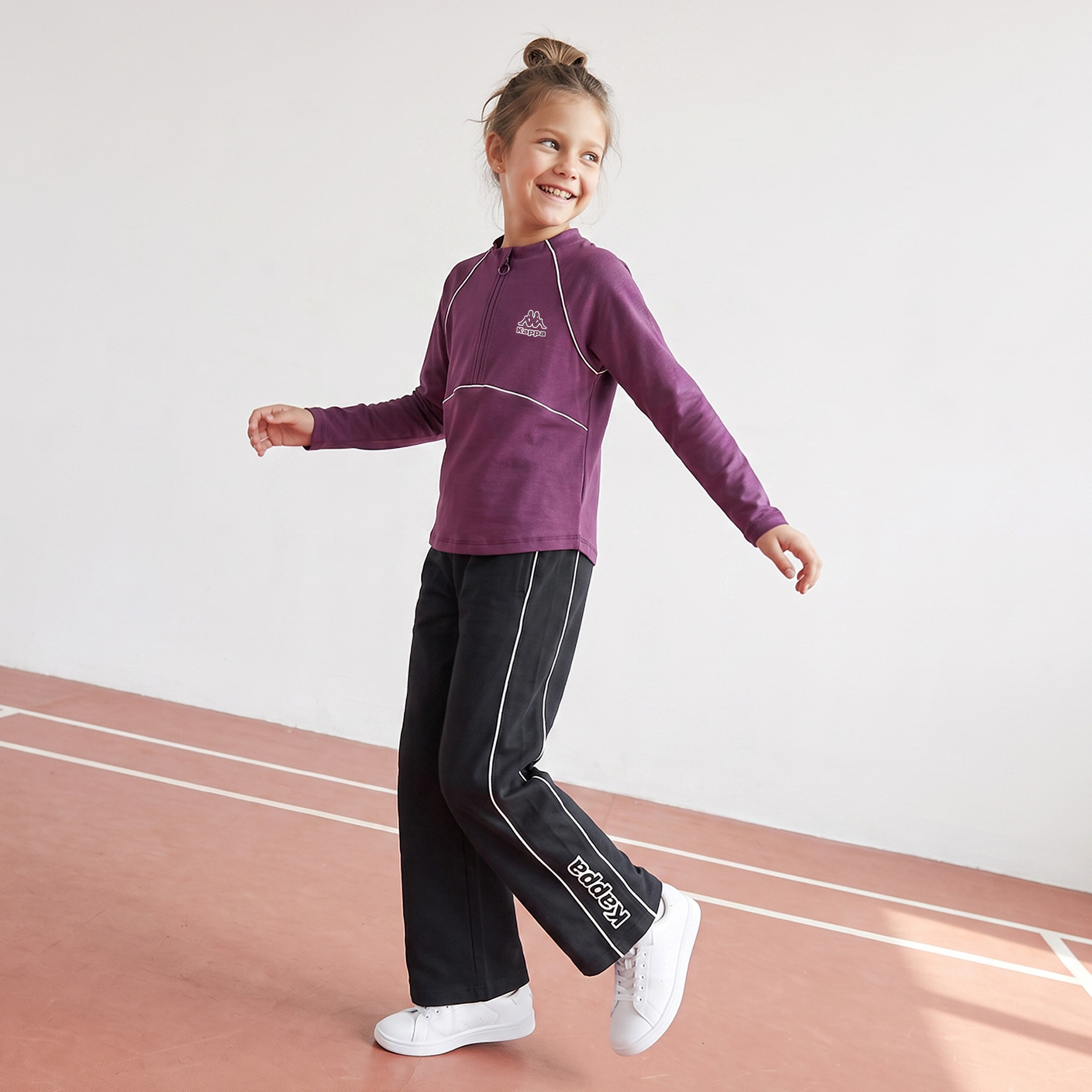 Kappa High Neck Long Sleeves T-shirt with Logo Print-girls-clothing-tshirts-image-5