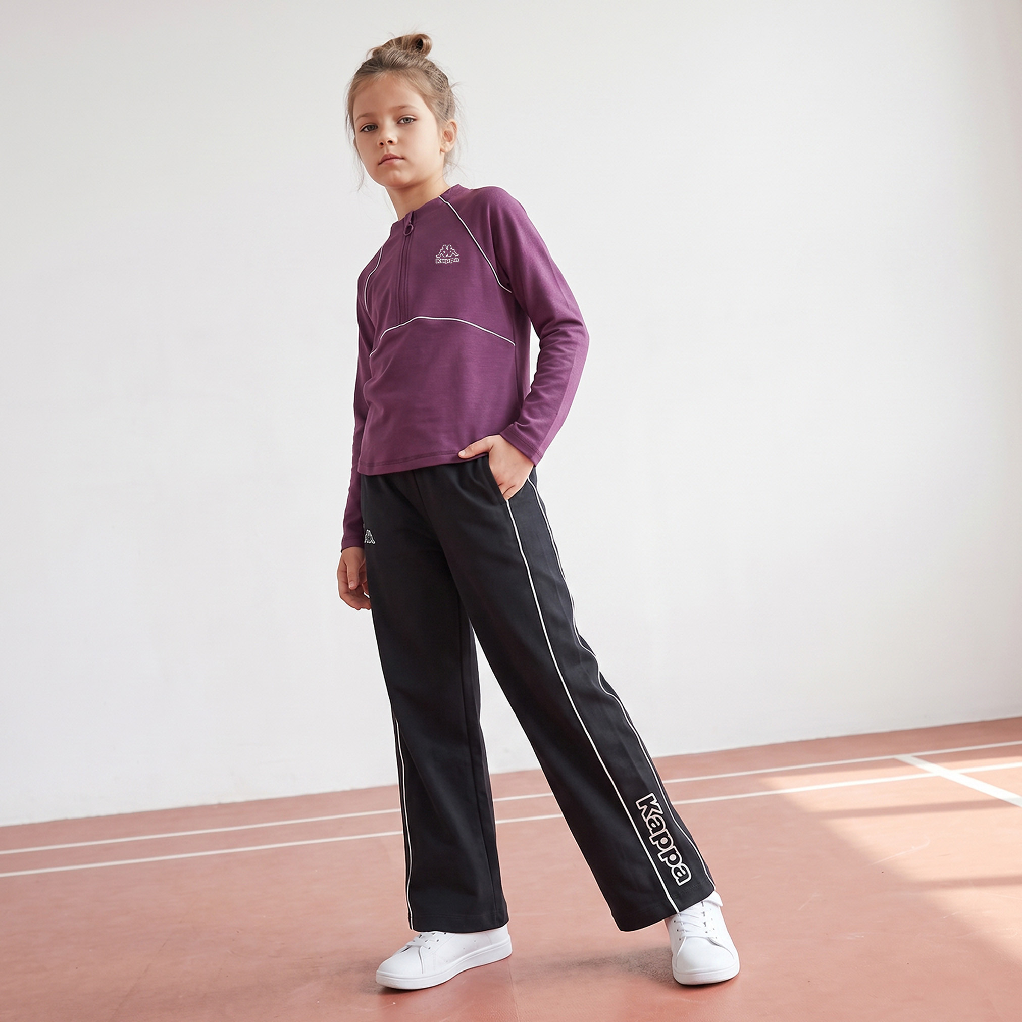 Kappa High Neck Long Sleeves T-shirt with Logo Print-girls-clothing-tshirts-image-6