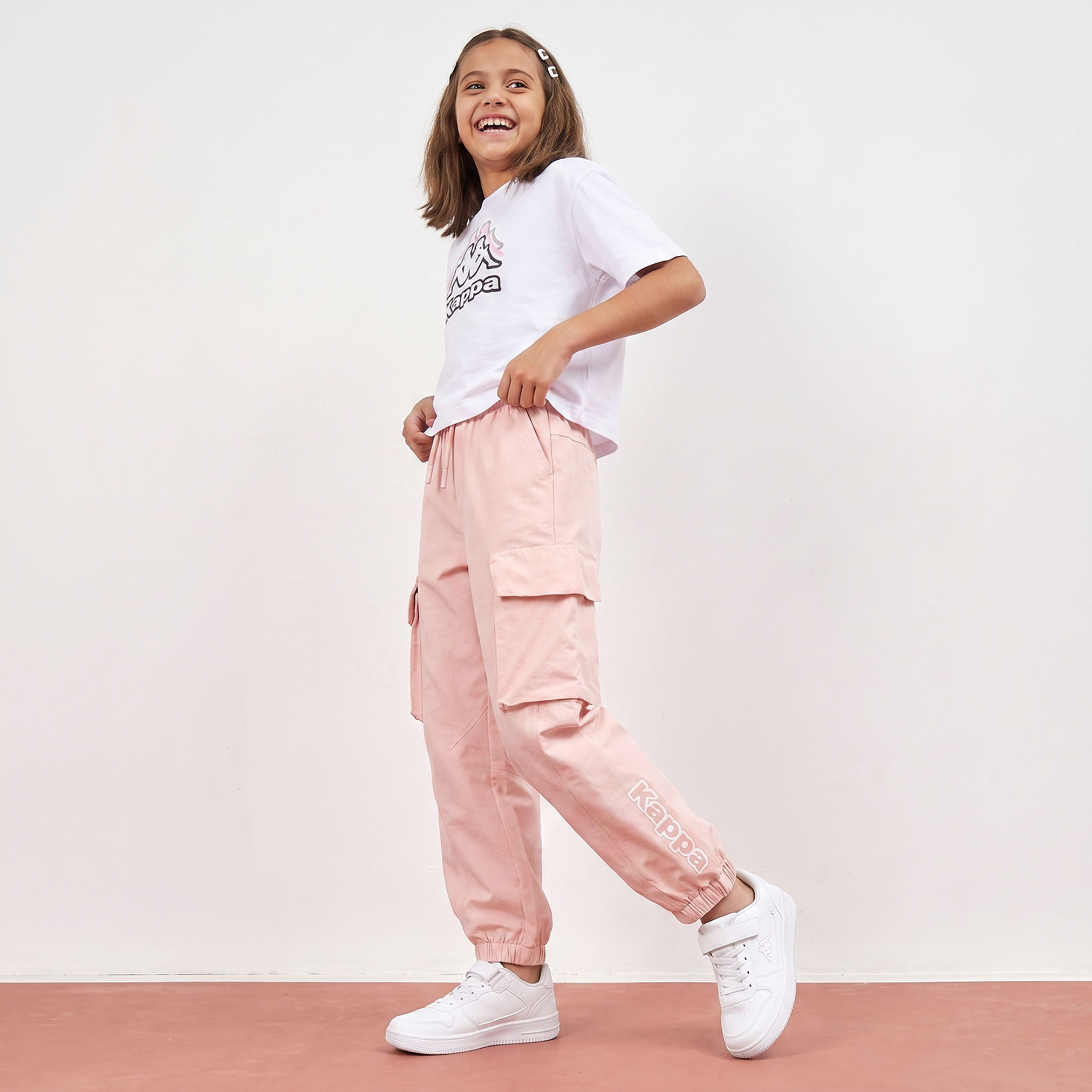 Kappa Joggers with Pockets, Elasticated Waistband-girls-clothing-bottoms-joggersandtrackpants-image-5