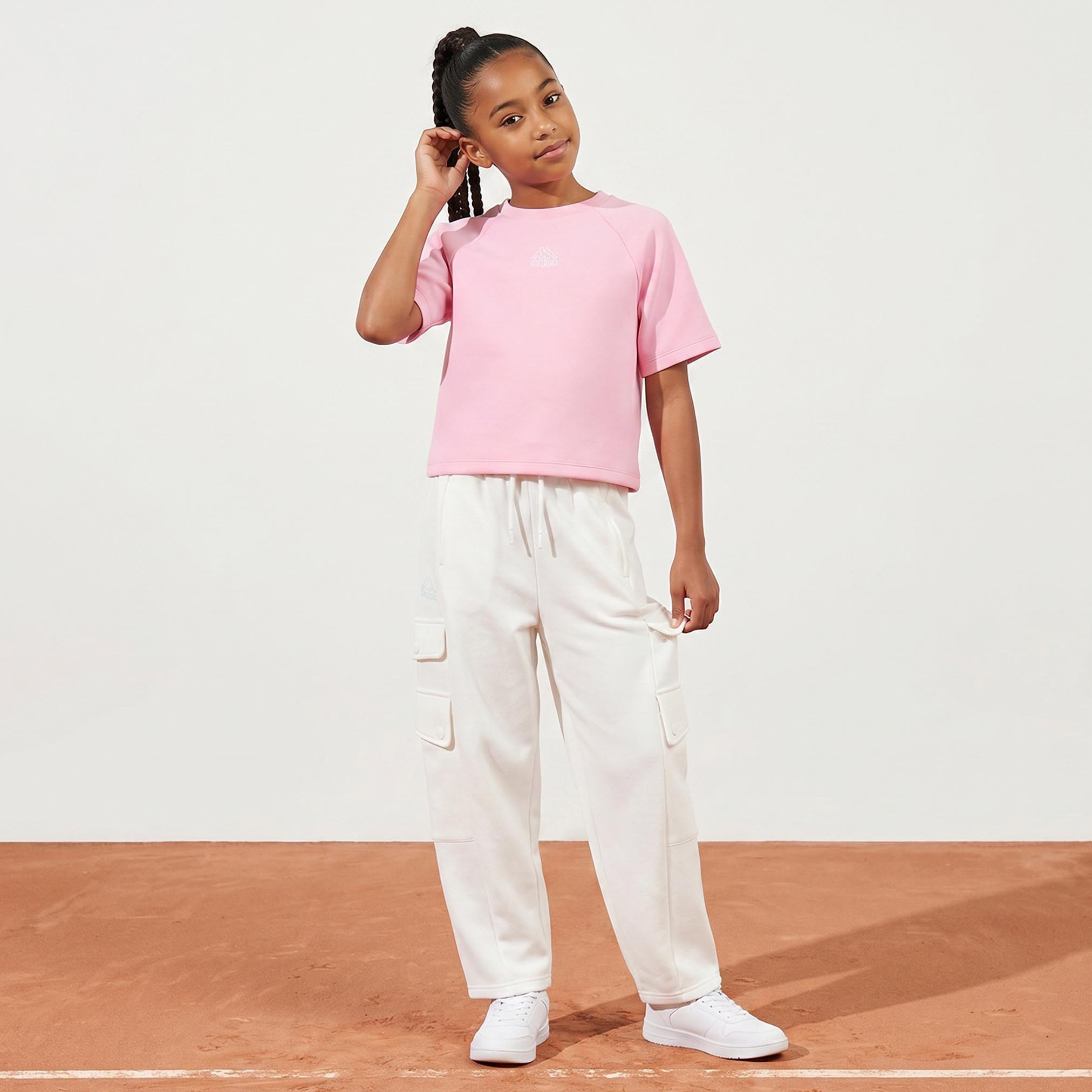 Kappa Drawstring Waist Track Pants with Pockets-girls-clothing-bottoms-joggersandtrackpants-image-2