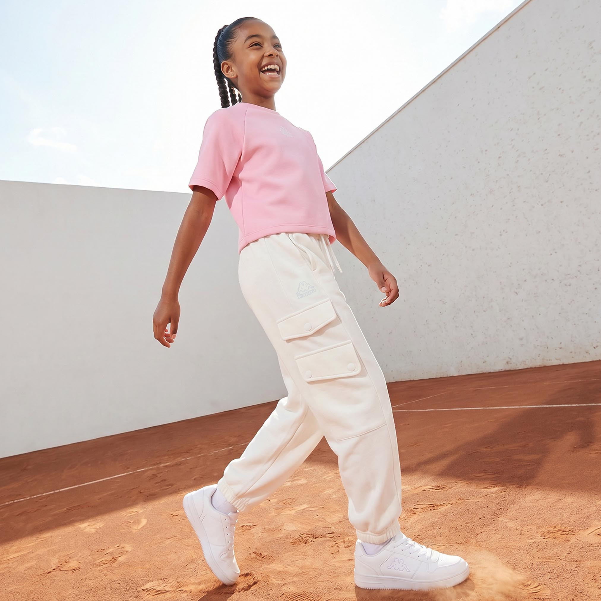 Kappa Drawstring Waist Track Pants with Pockets-girls-clothing-bottoms-joggersandtrackpants-image-5
