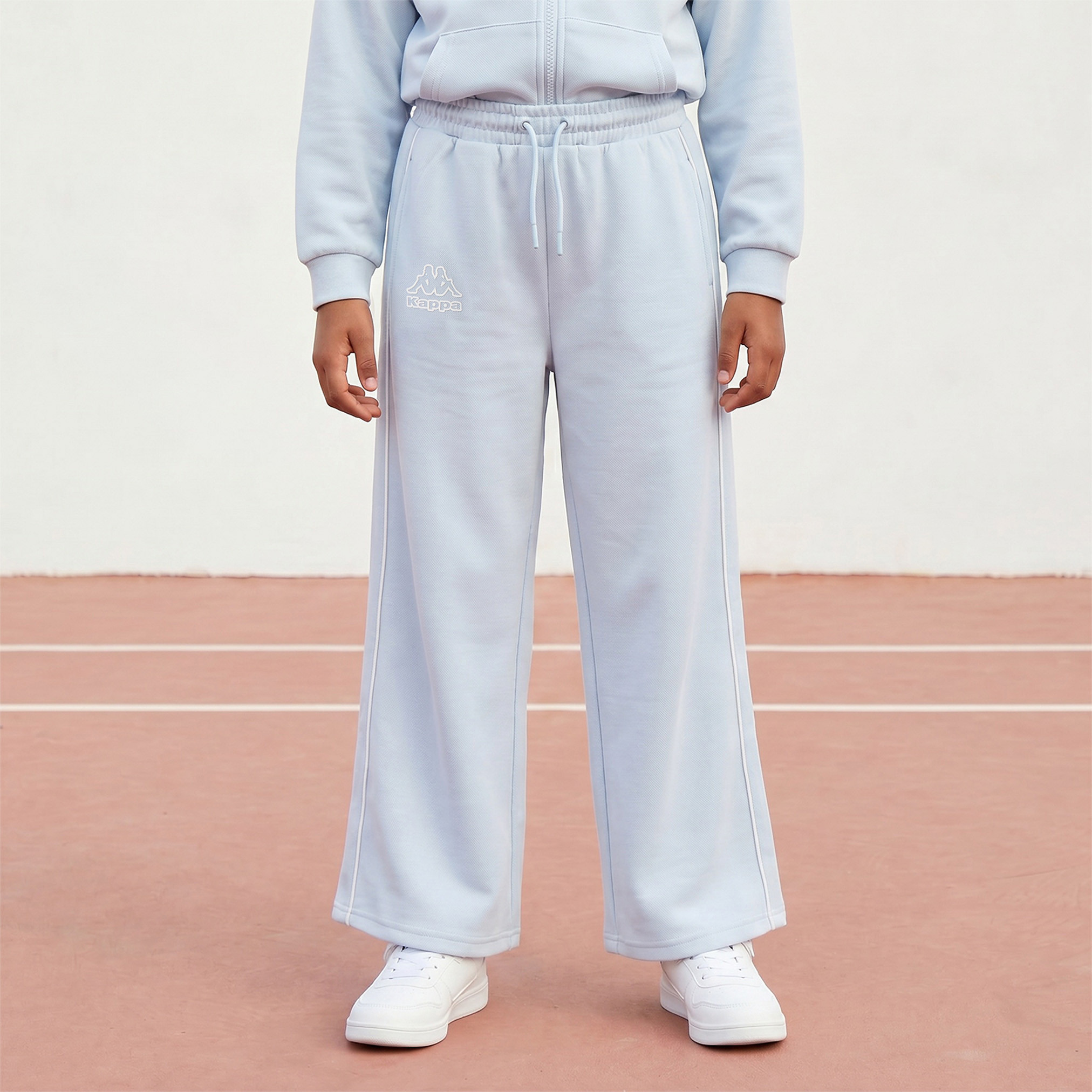 Kappa Drawstring Waistband Track Pants with Piping Detail-girls-clothing-bottoms-joggersandtrackpants-image-1