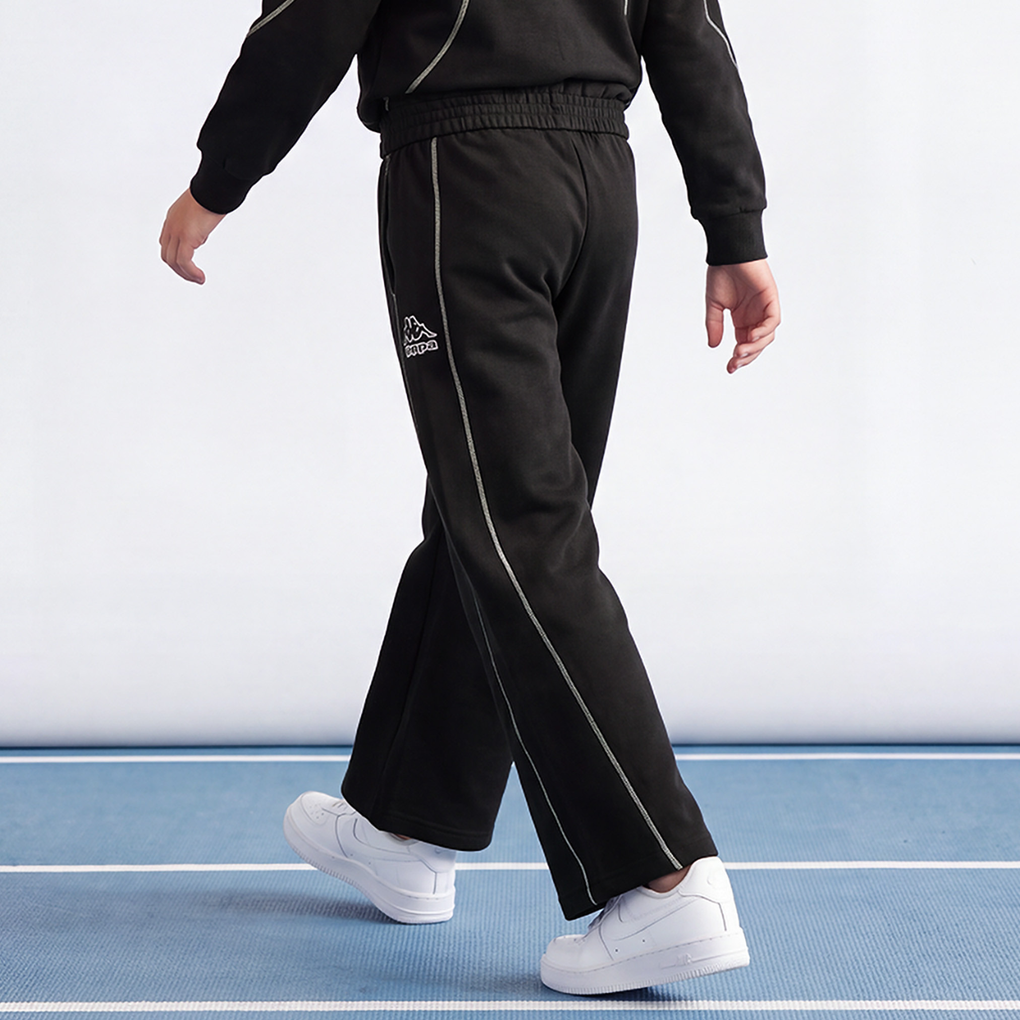Kappa Elasticated Drawstring Waist Pants with Logo Print-girls-clothing-bottoms-joggersandtrackpants-image-2