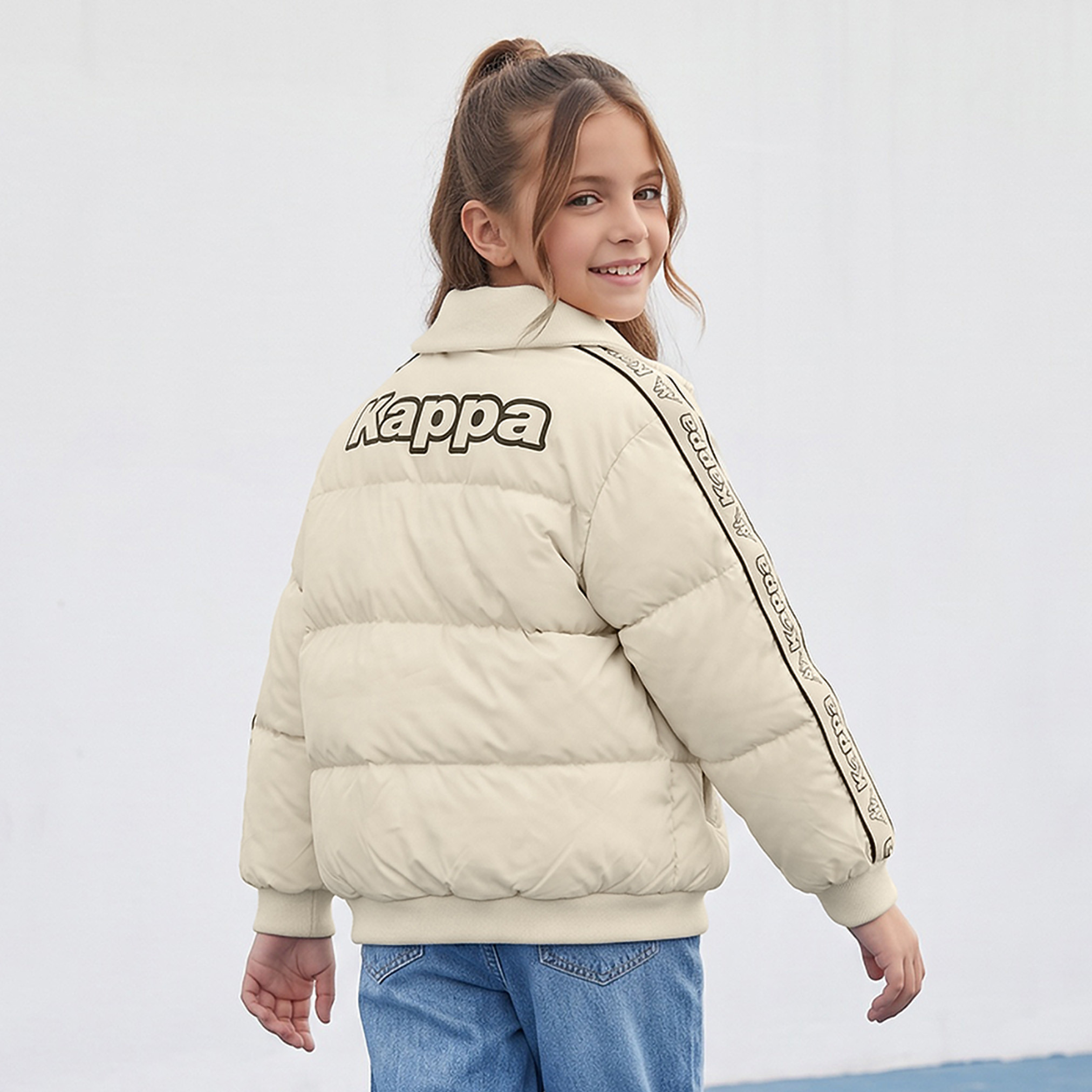 Kappa Quilted Jacket with Long Sleeves-girls-clothing-winterwear-jacketsandcoats-image-3