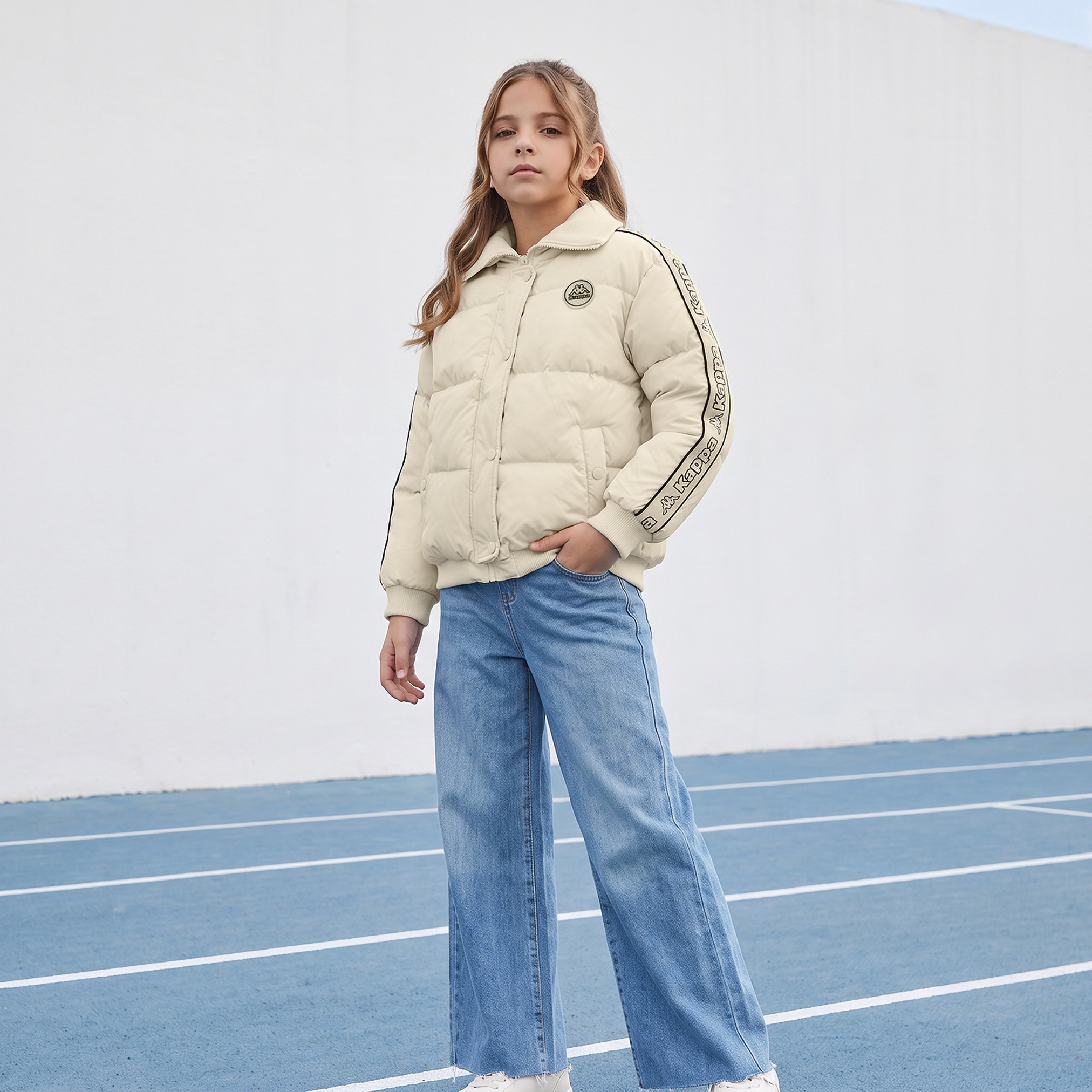 Kappa Quilted Jacket with Long Sleeves-girls-clothing-winterwear-jacketsandcoats-image-5